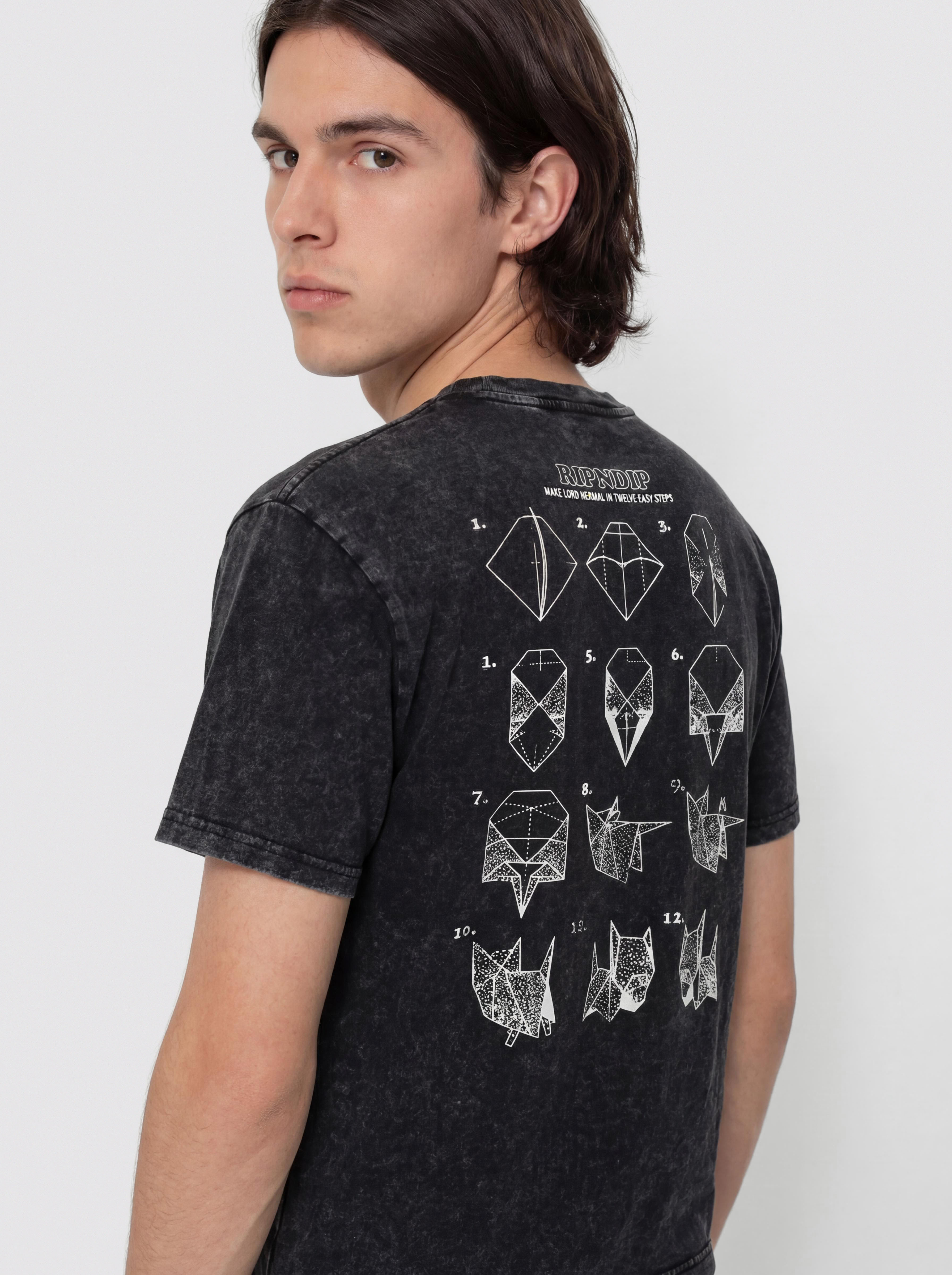 Tricou RipNDip Origami (black vintage wash)