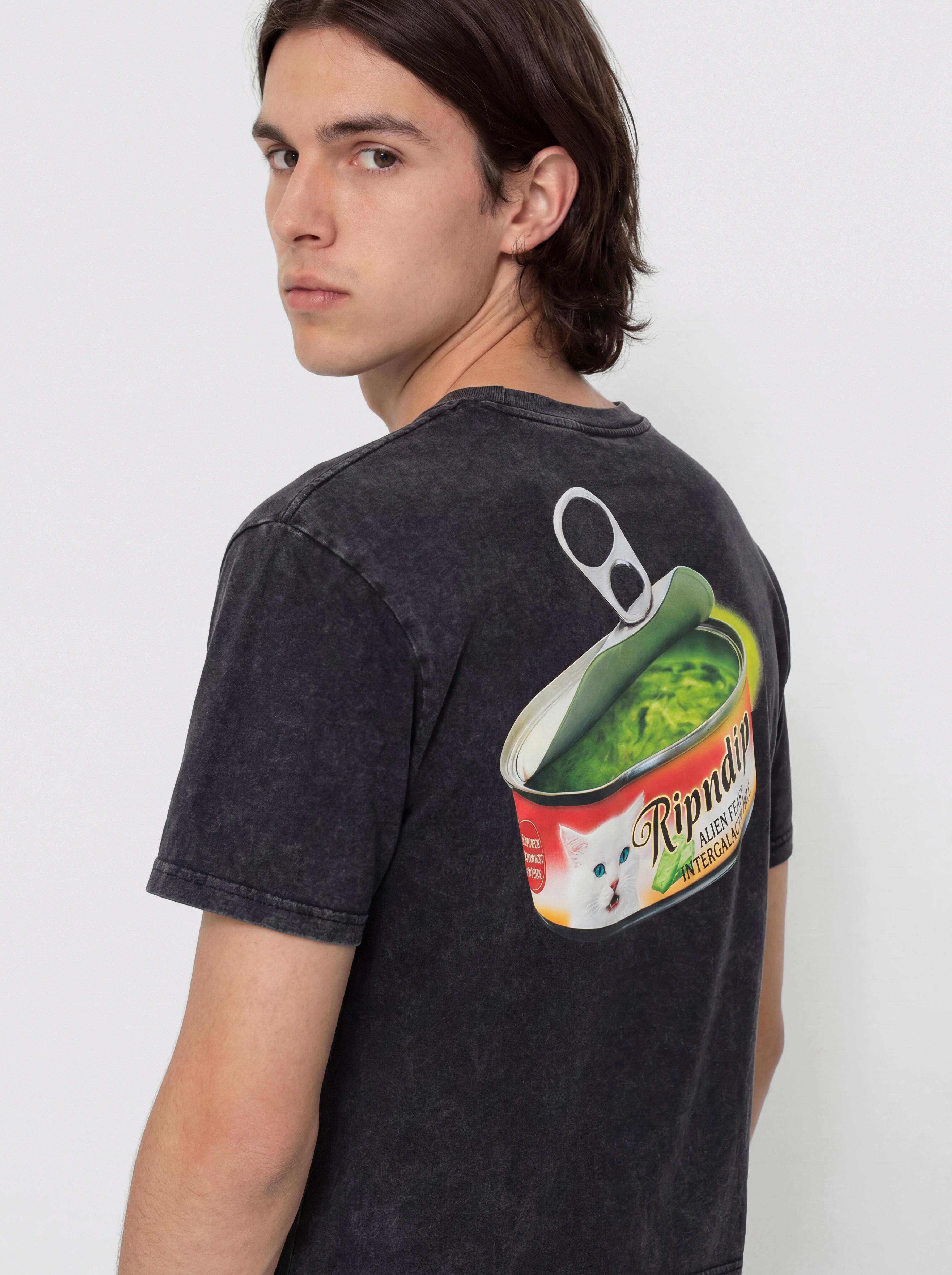 Tricou RipNDip Gourmet Cat Food (black vintage wash)