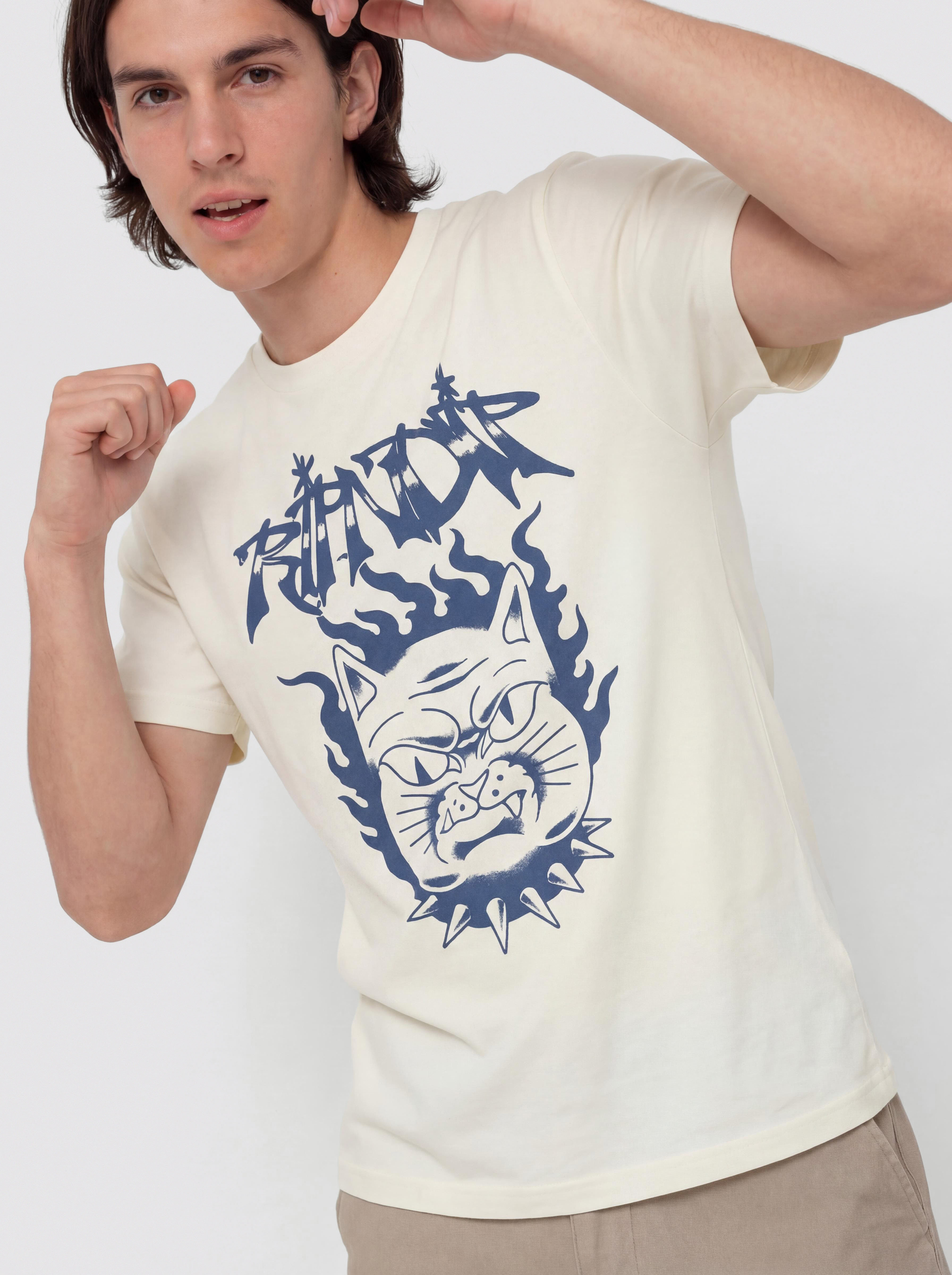 Tricou RipNDip The Happiest Cat (bone)
