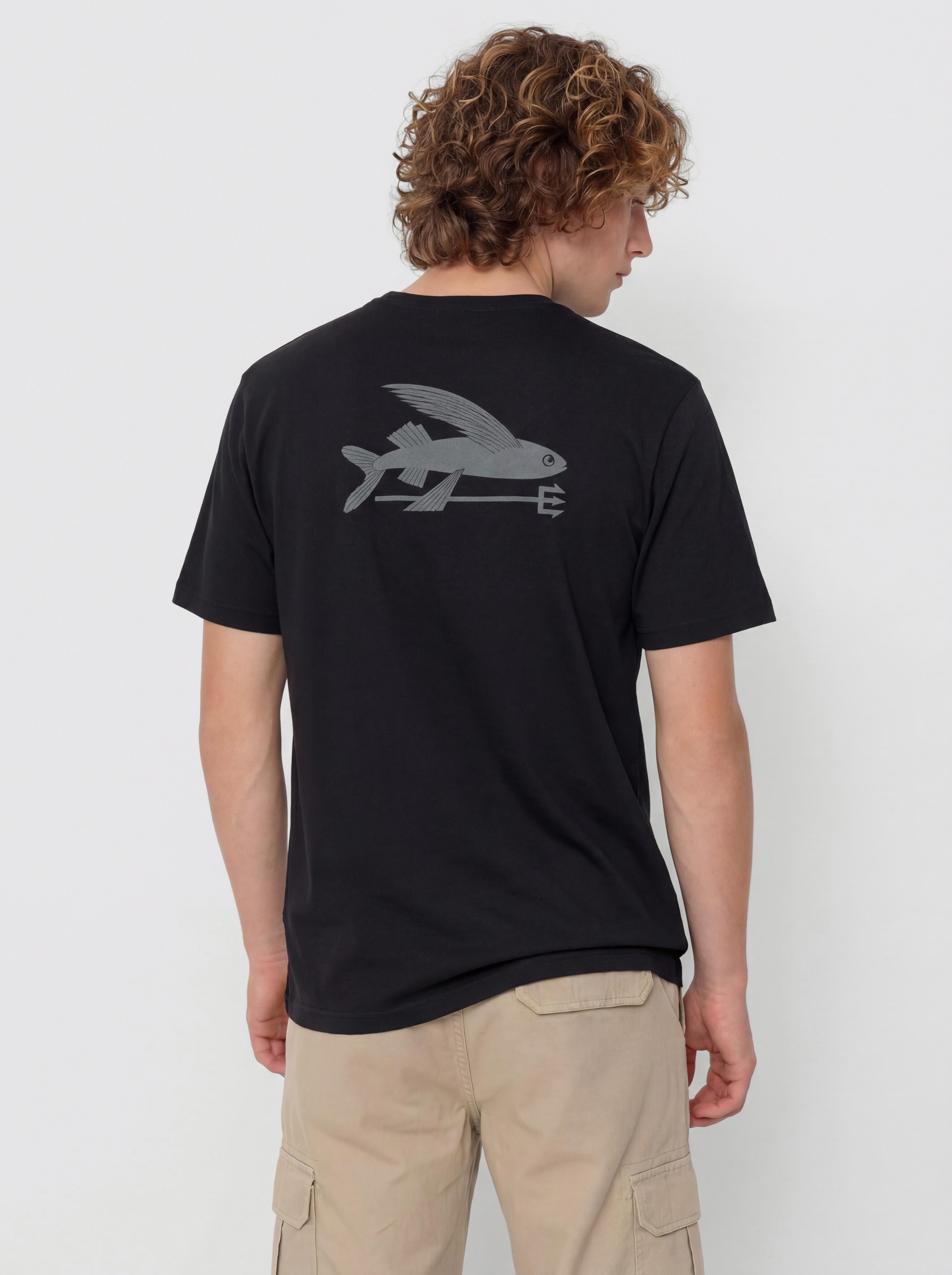 Tricou Patagonia Flying Fish (ink black)
