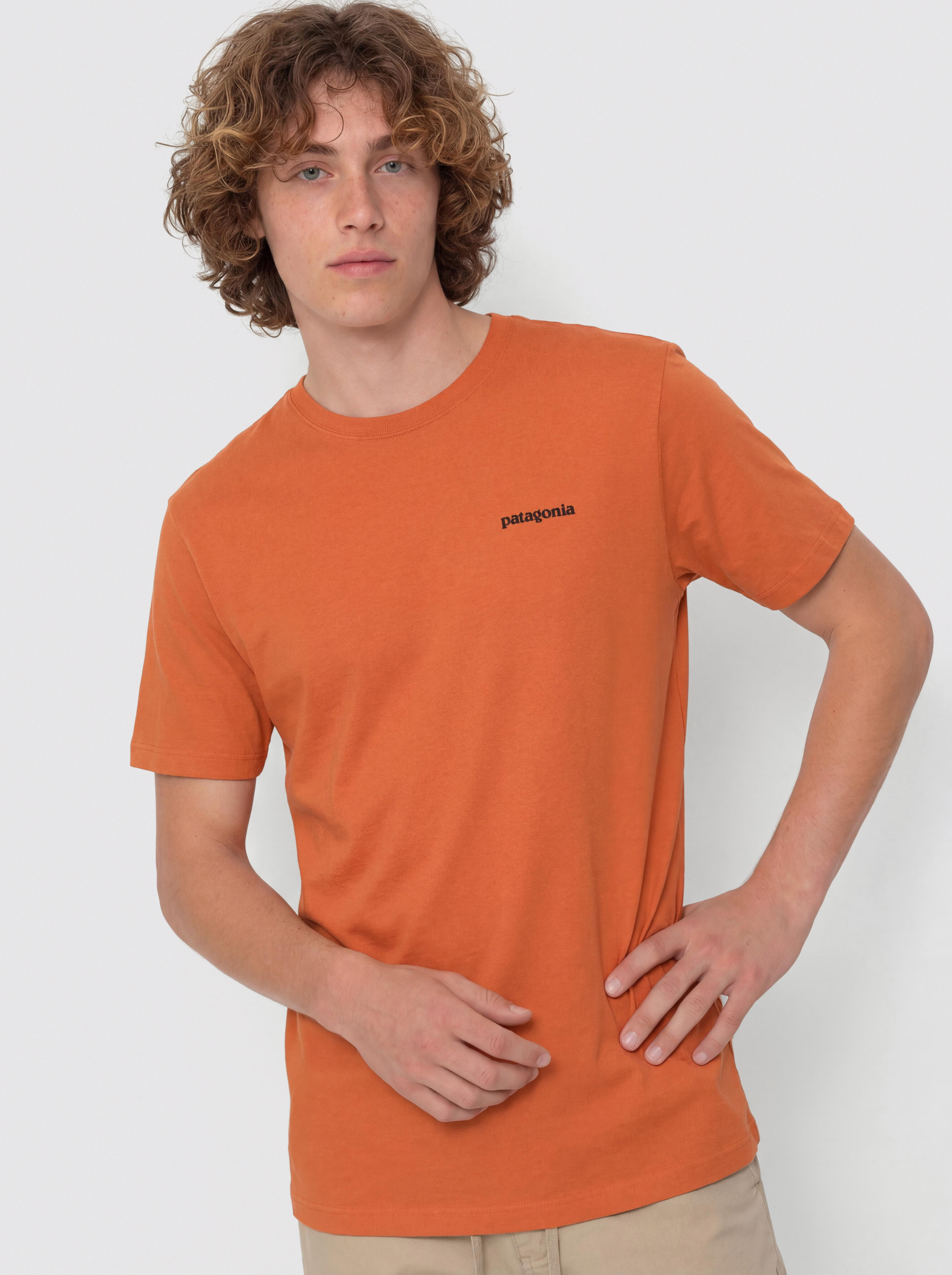 Tricou Patagonia P 6 Logo (coal orange)