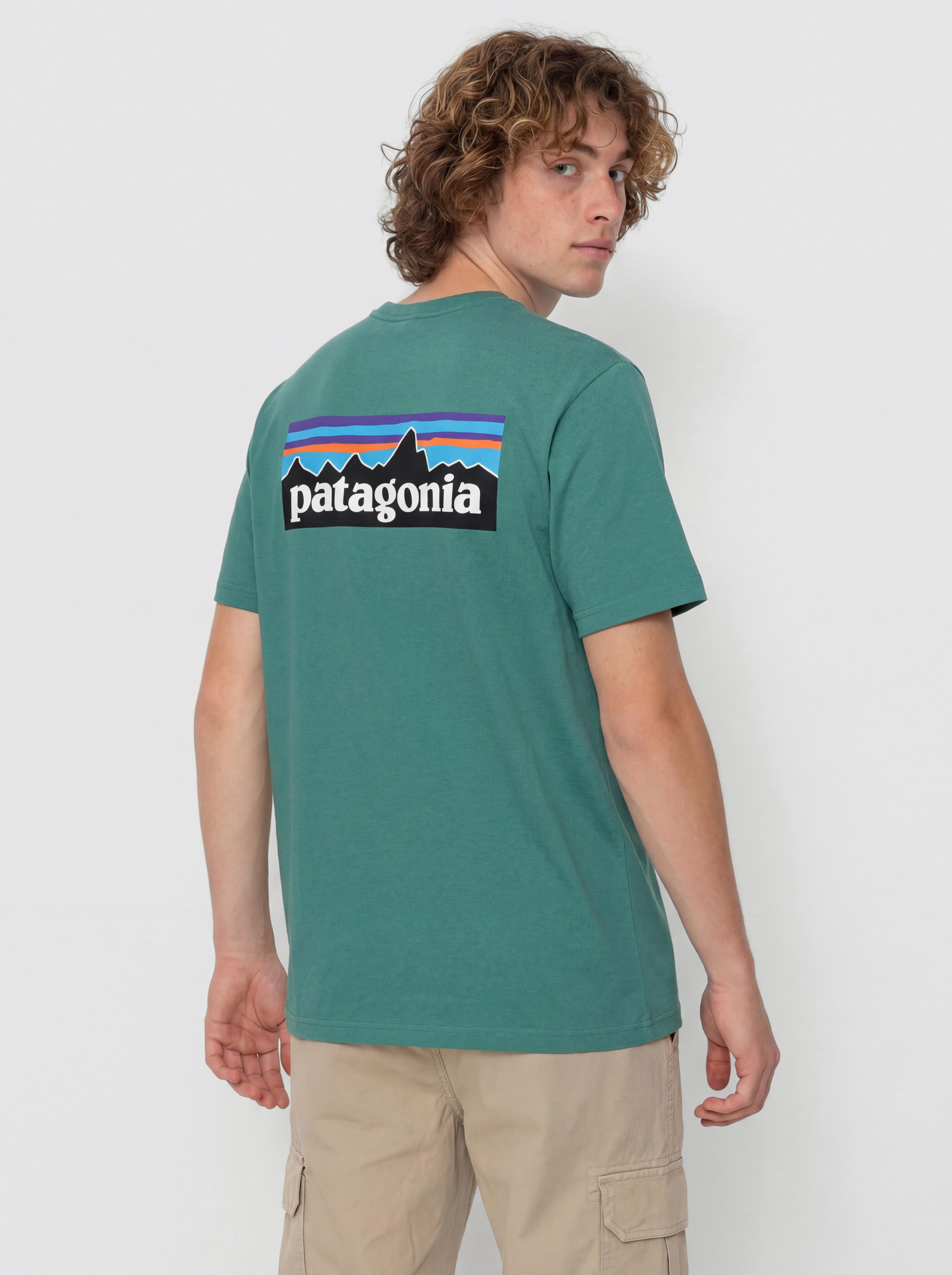 Tricou Patagonia P 6 Logo (gem green)