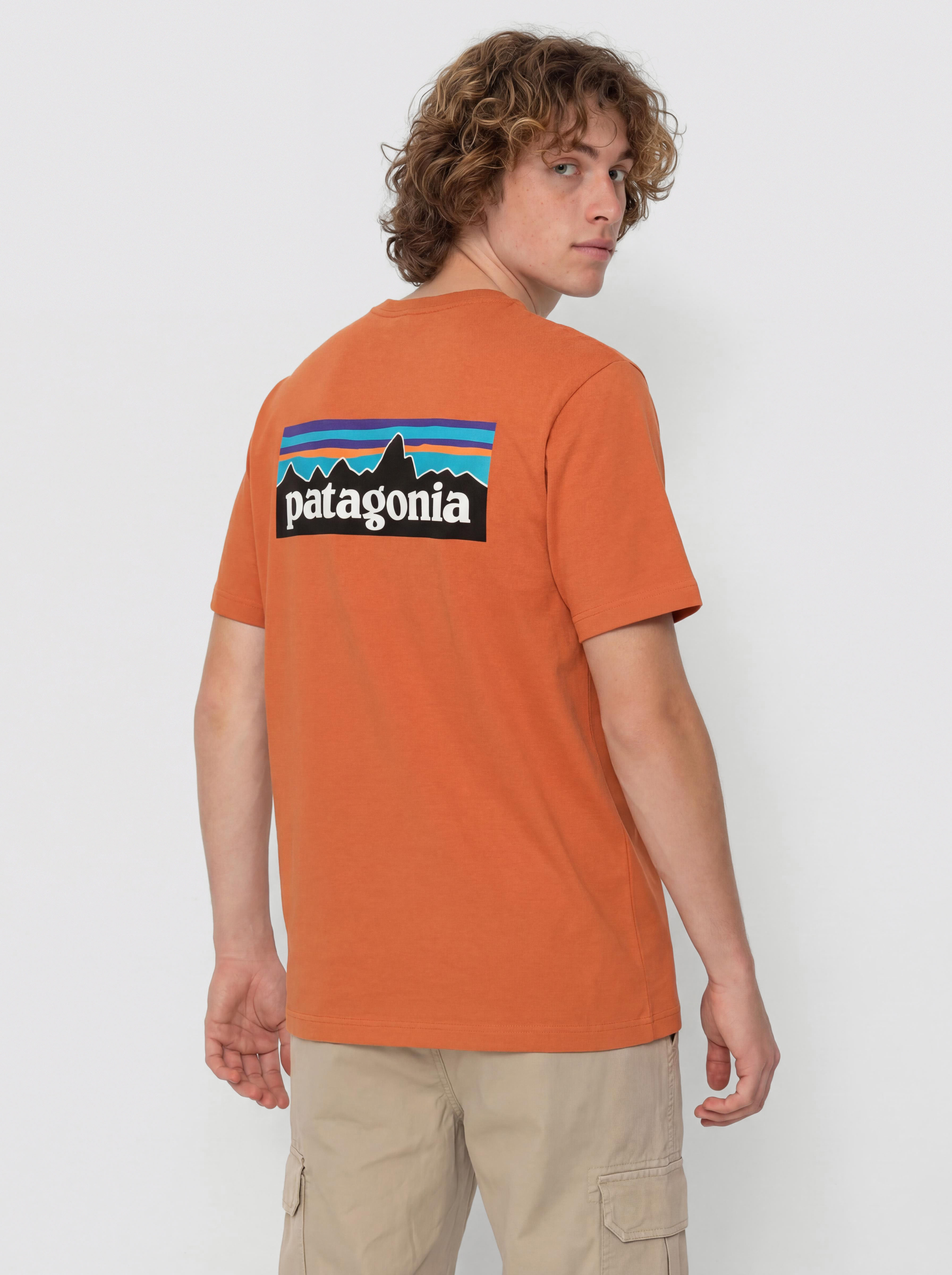 Tricou Patagonia P 6 Logo (coal orange)