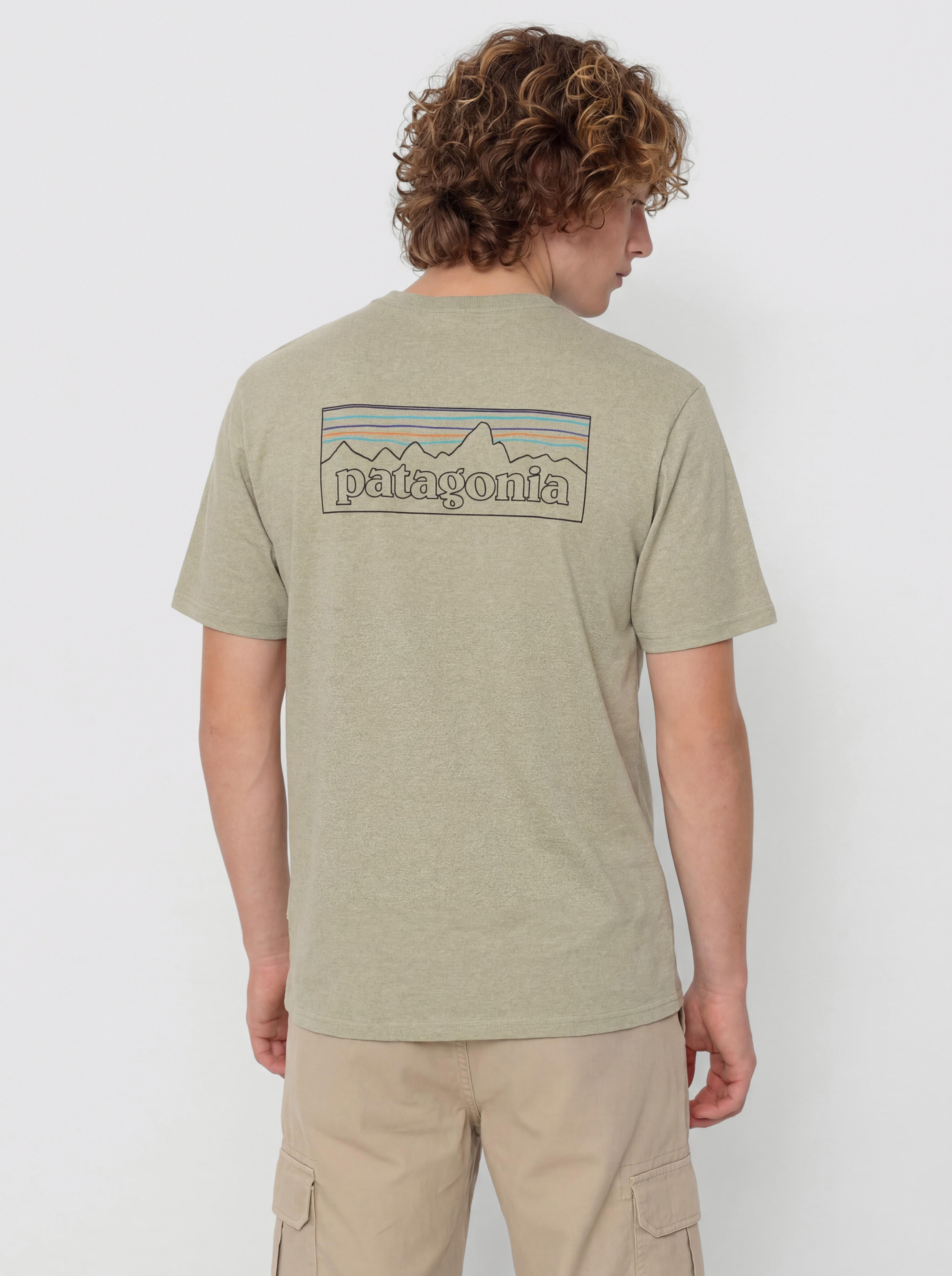 Tricou Patagonia P 6 Logo Responsibili (p 6 outline/gumtree green)