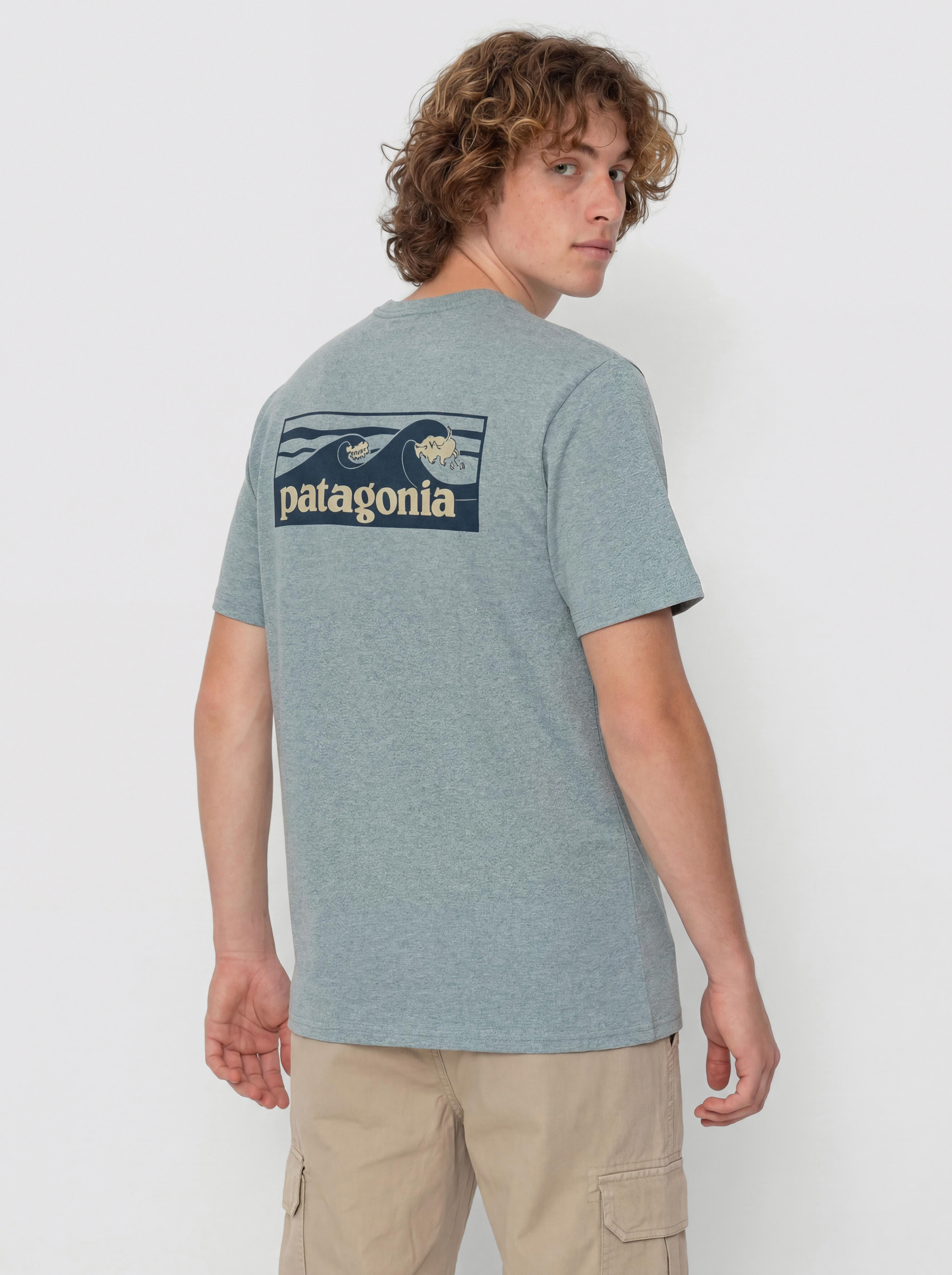 Tricou Patagonia Boardshort Logo Pocket Responsibili (blue sage)