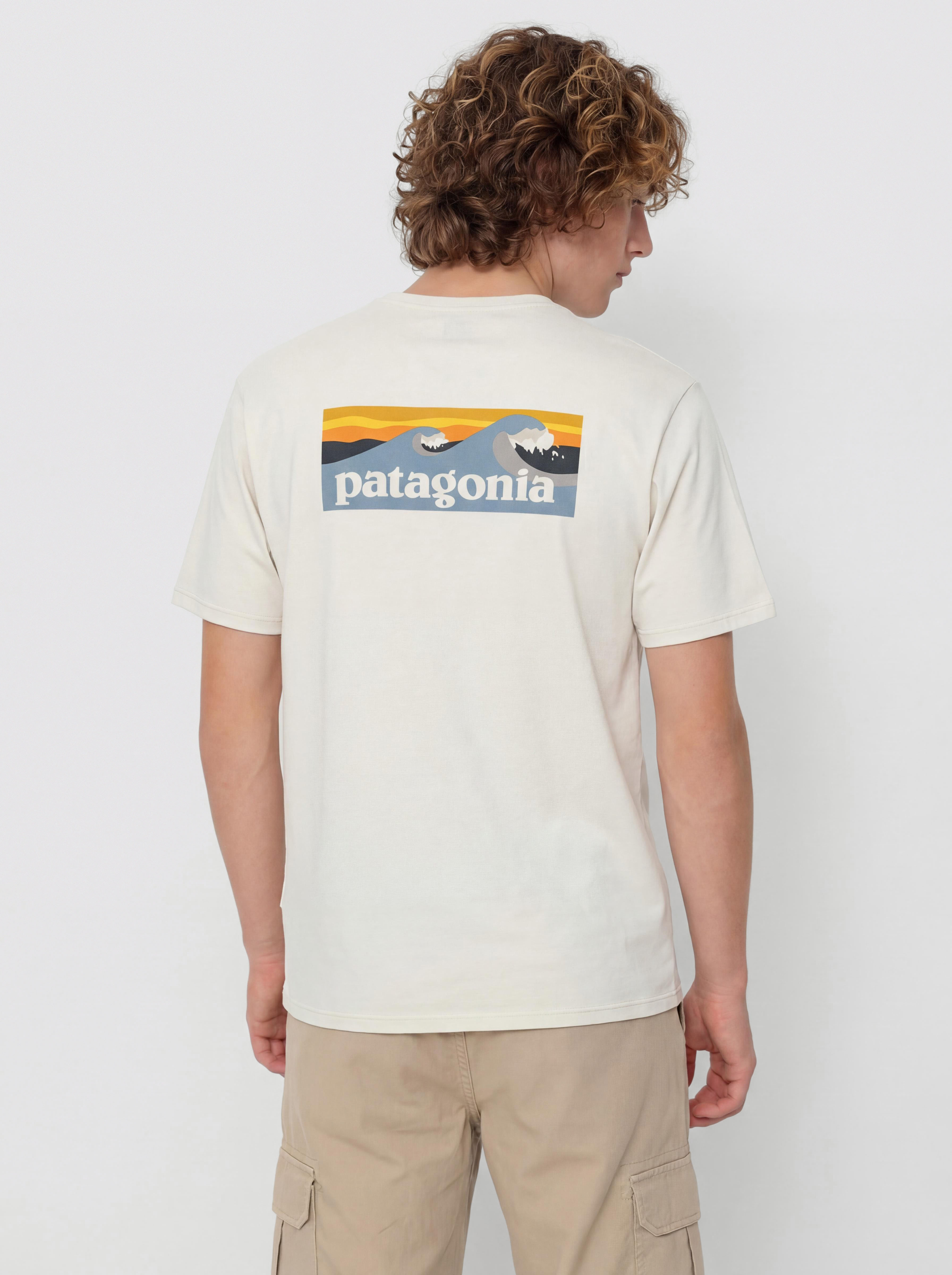 Tricou Patagonia Capilene Cool Boardshort Logo (dyno white)