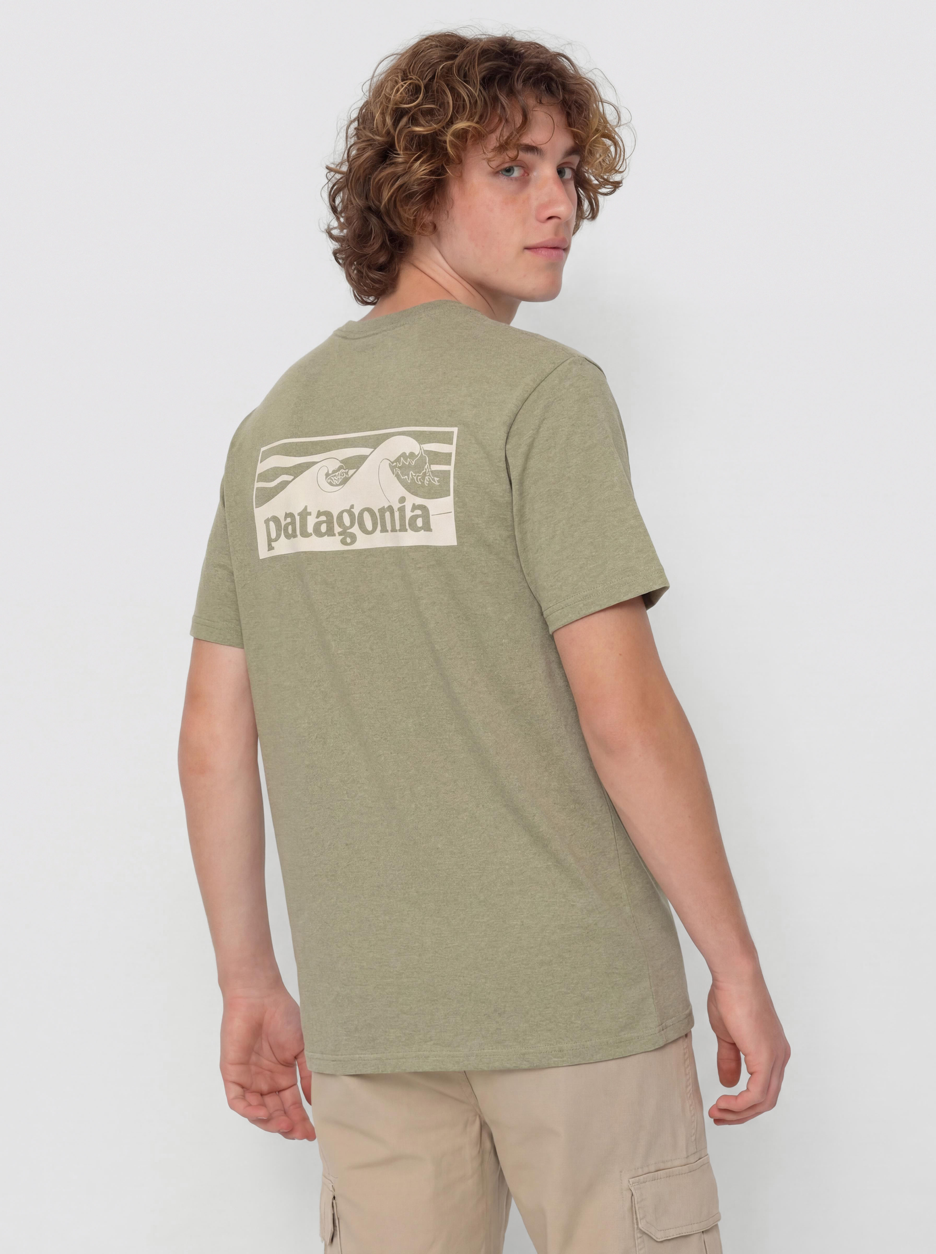 Tricou Patagonia Boardshort Logo Pocket Responsibili (gumtree green)
