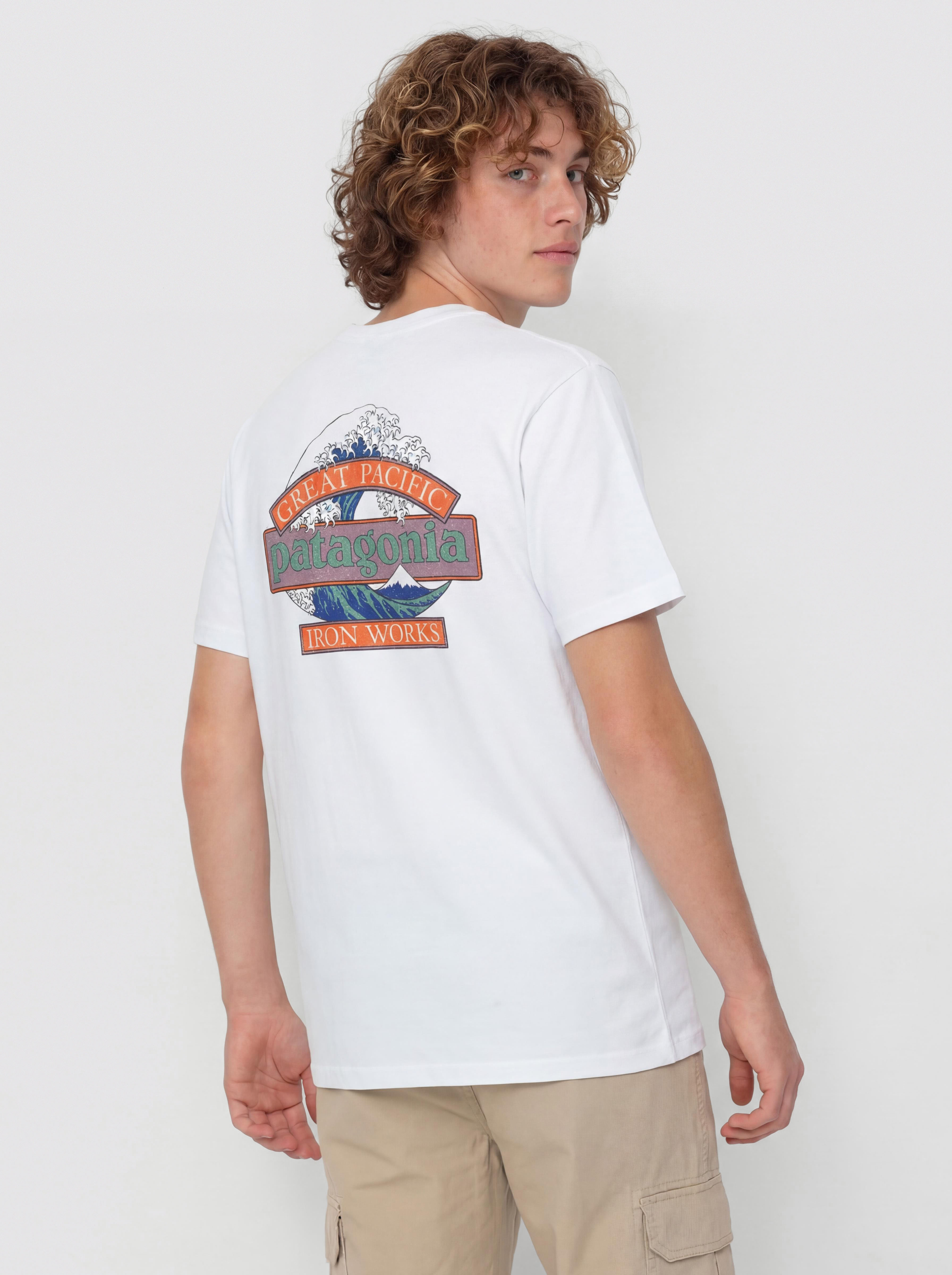 Tricou Patagonia Great Waves (white)