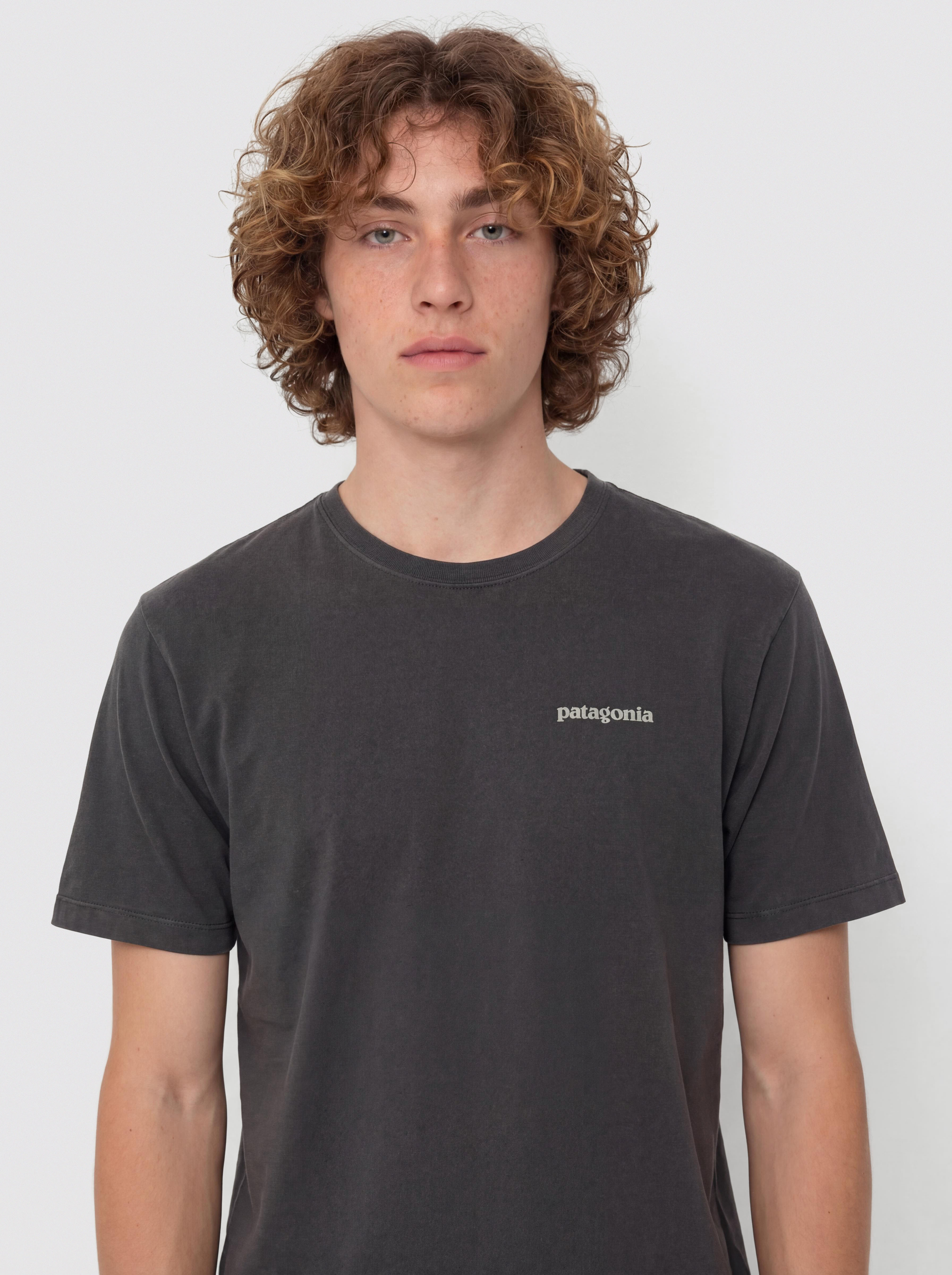 Tricou Patagonia P 6 Logo (ink black)