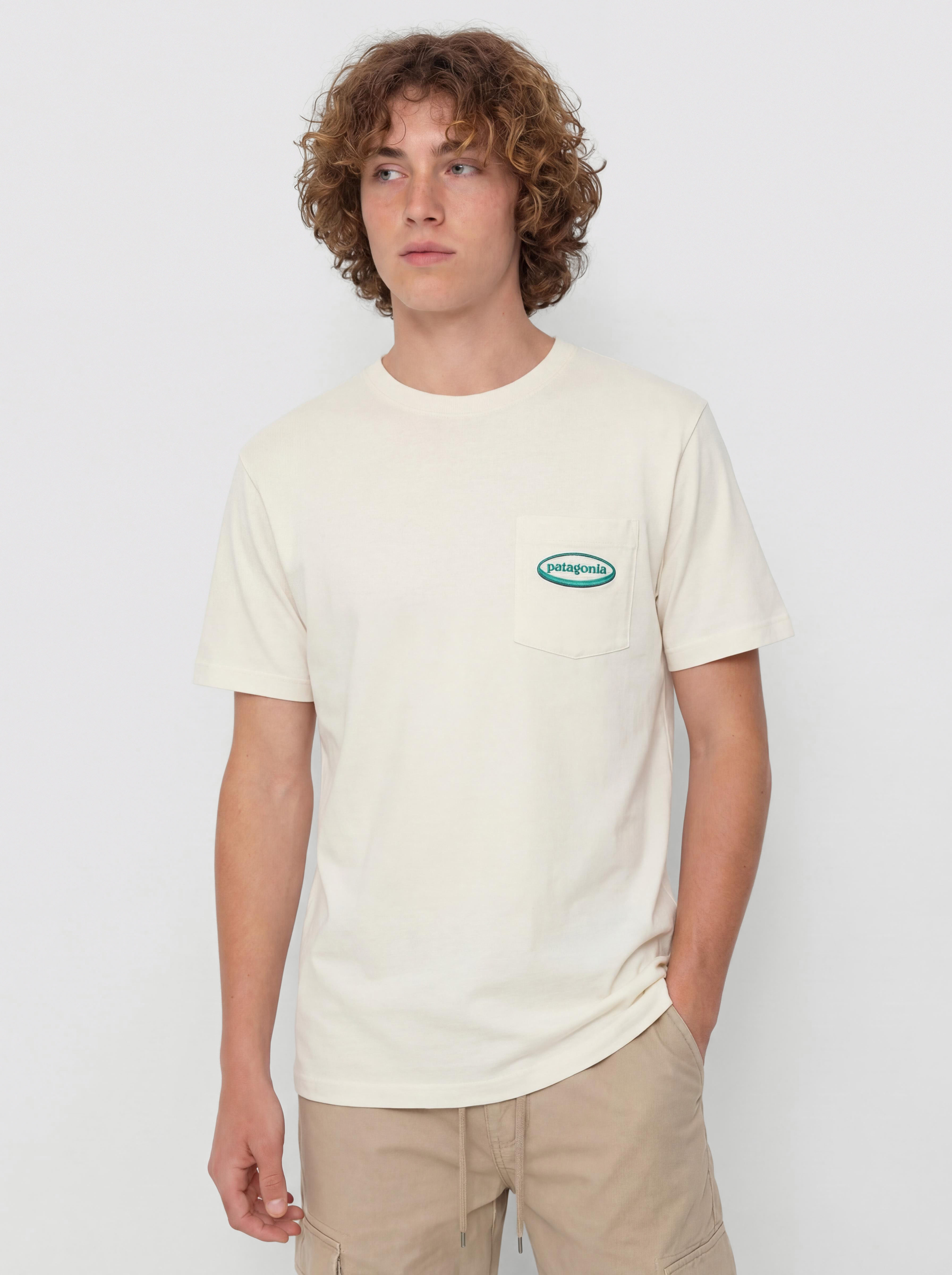Tricou Patagonia Midweight '95 Oval Logo Pocket (undyed natural)