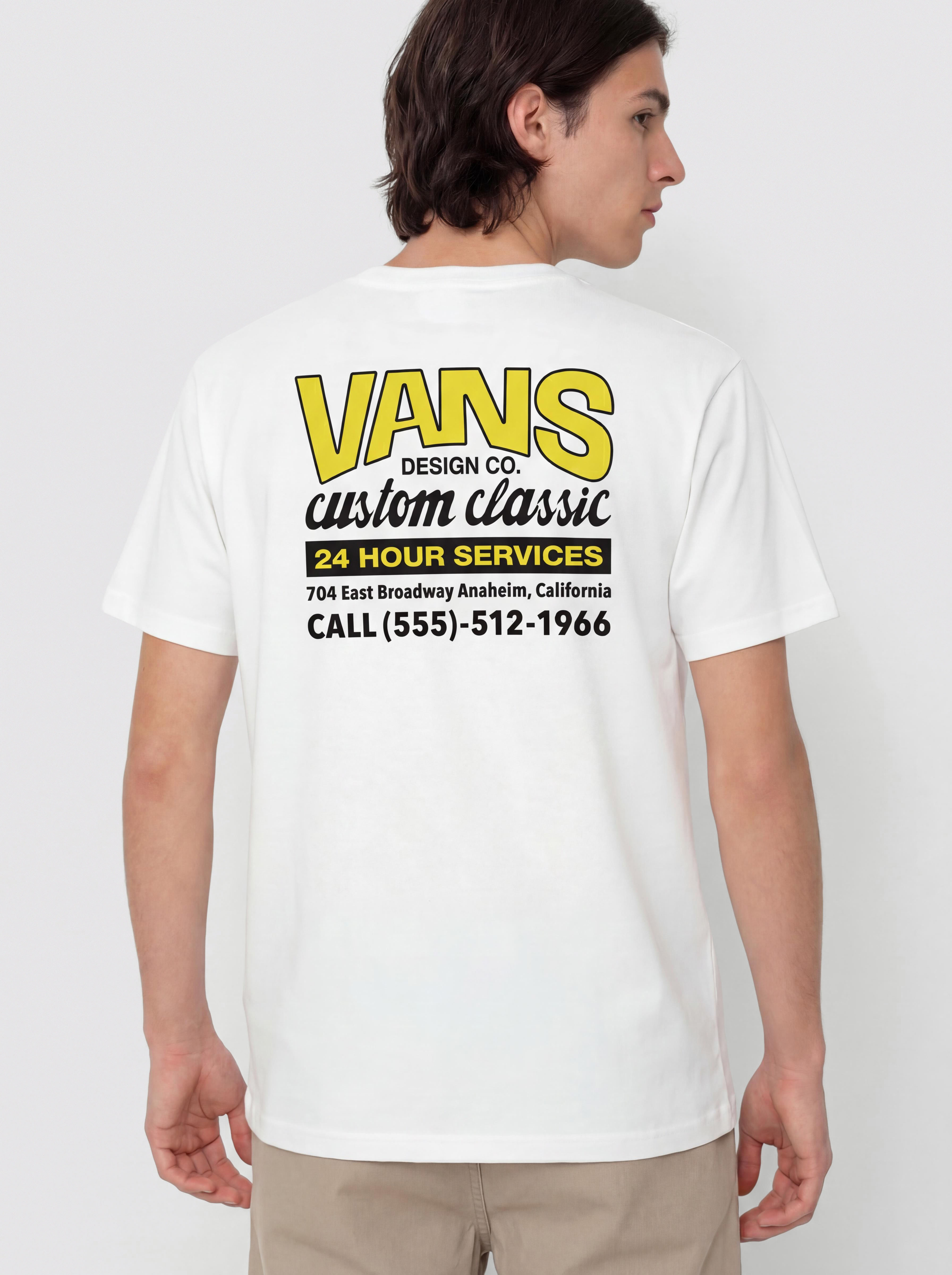 Tricou Vans Shop Front (white/sunny yellow)