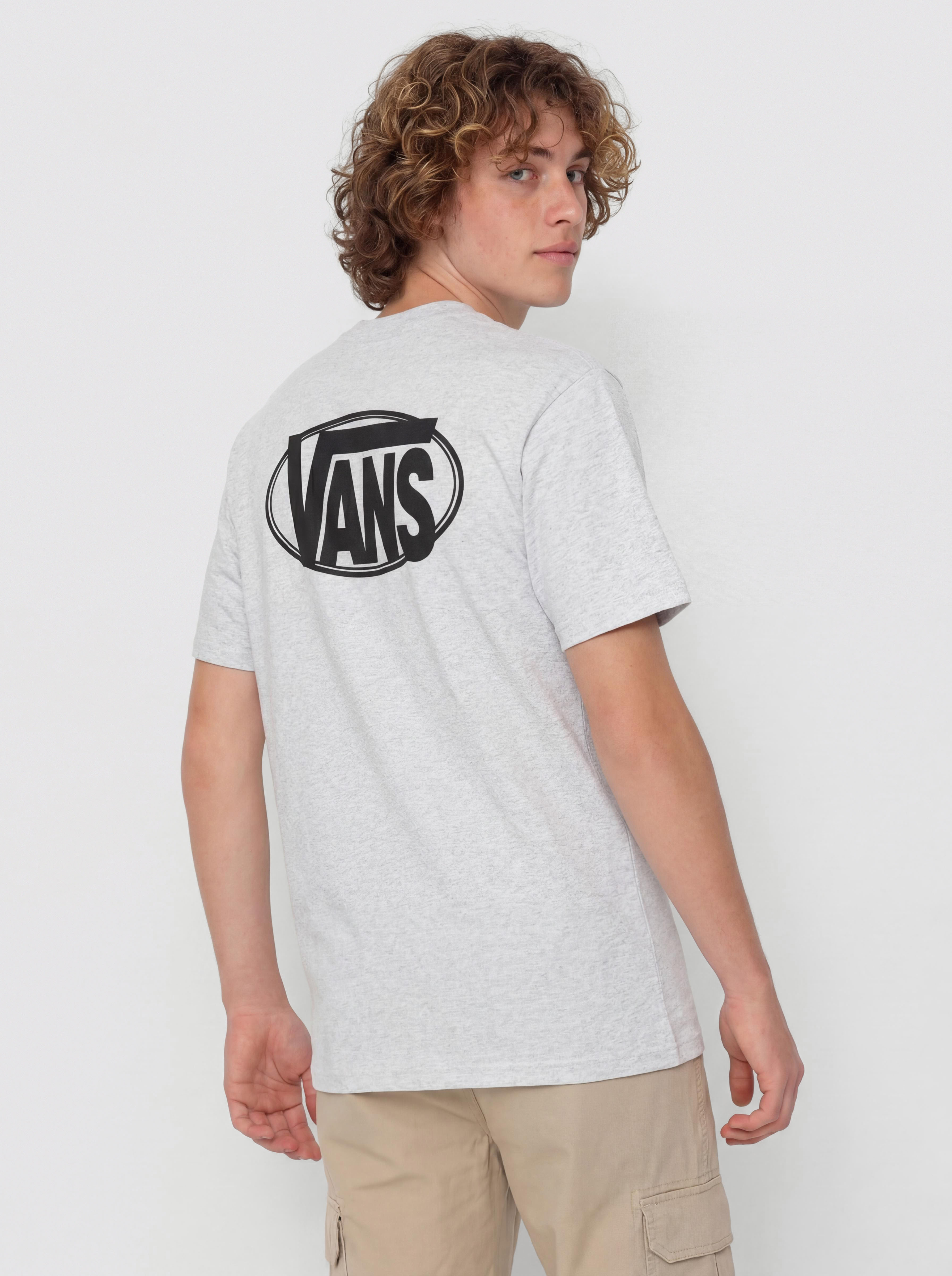 Tricou Vans Oval Logo Loose (light grey heat)
