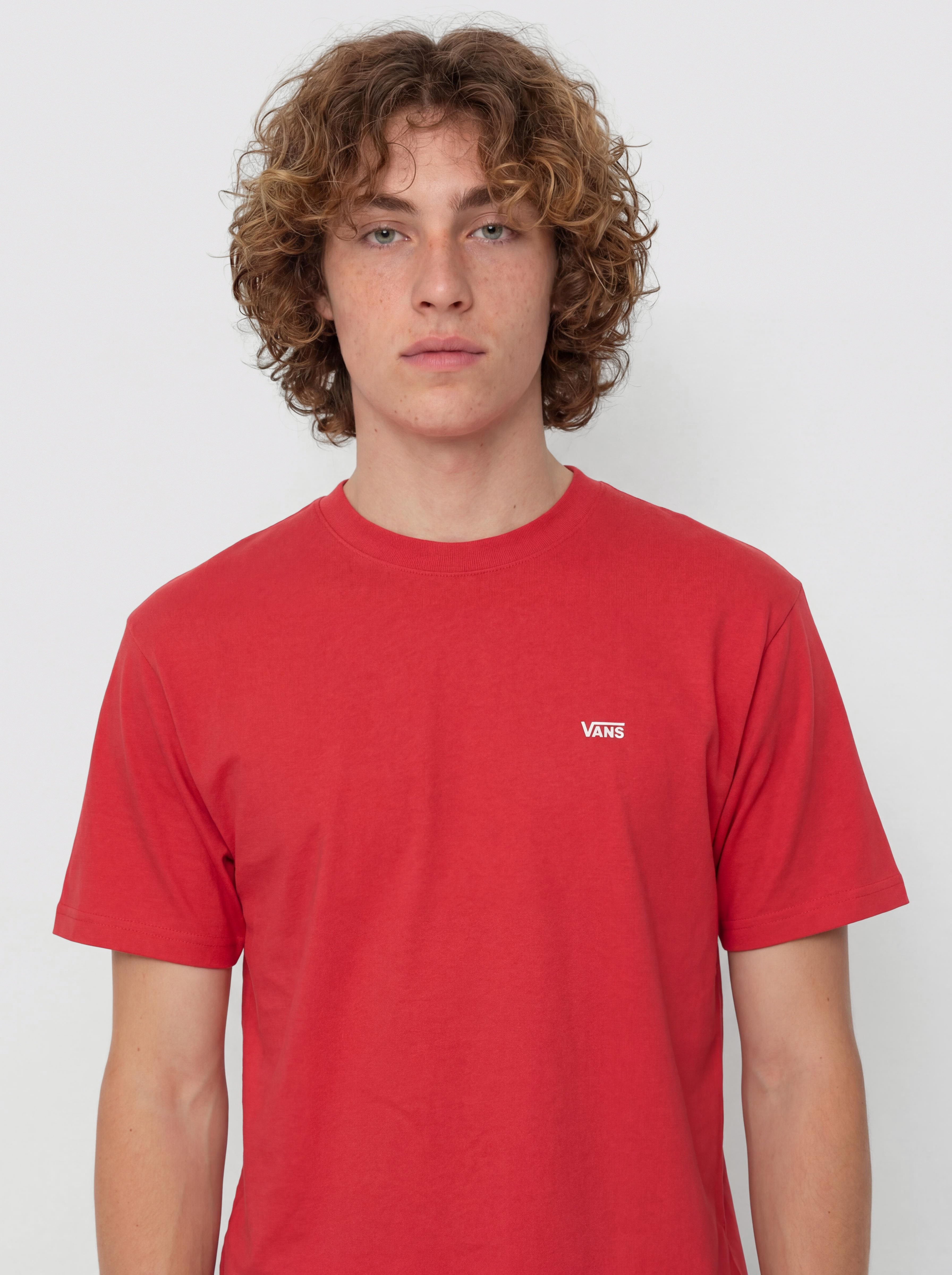 Tricou Vans Left Chest (crimson haze)