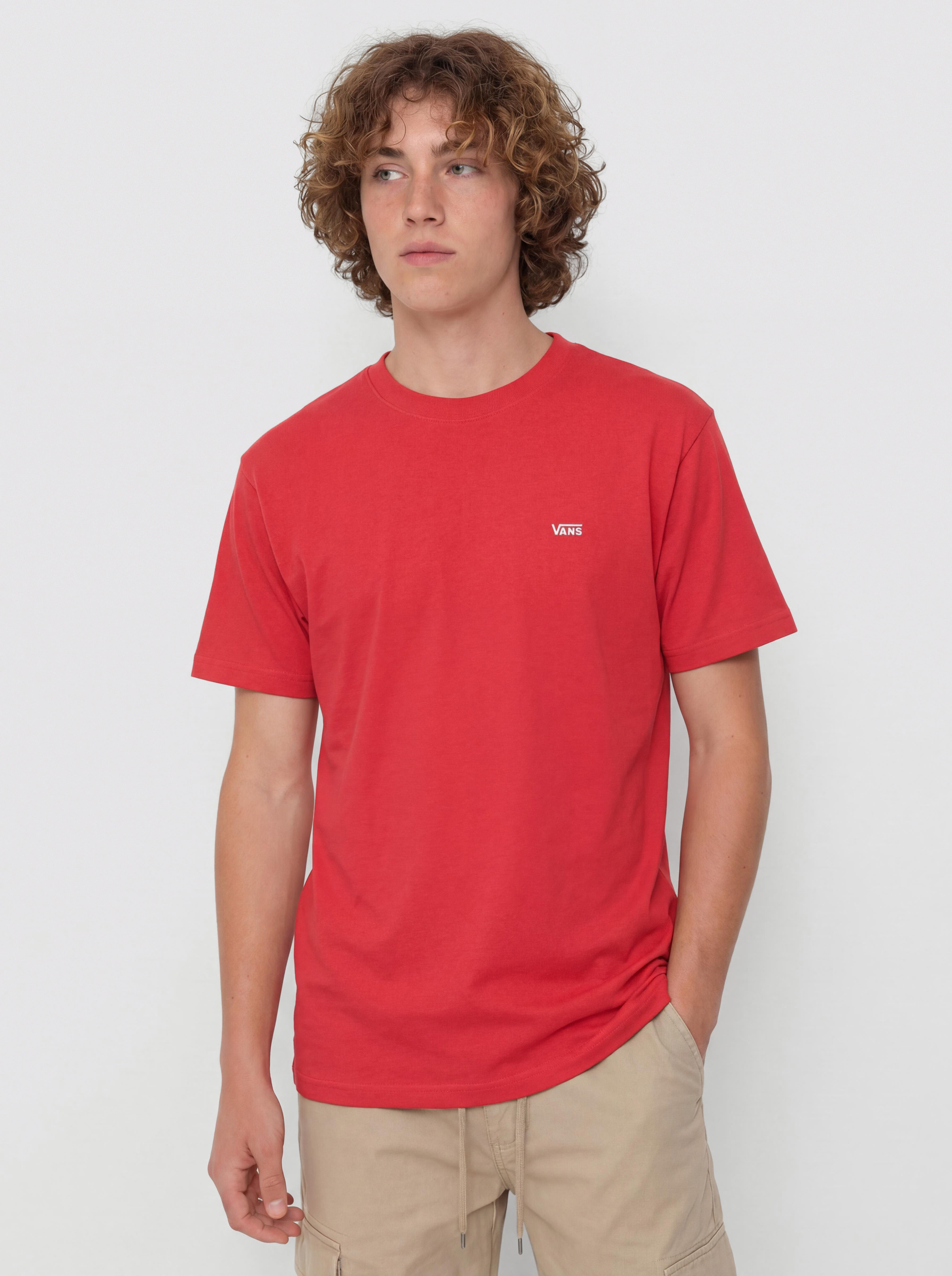 Tricou Vans Left Chest (crimson haze)