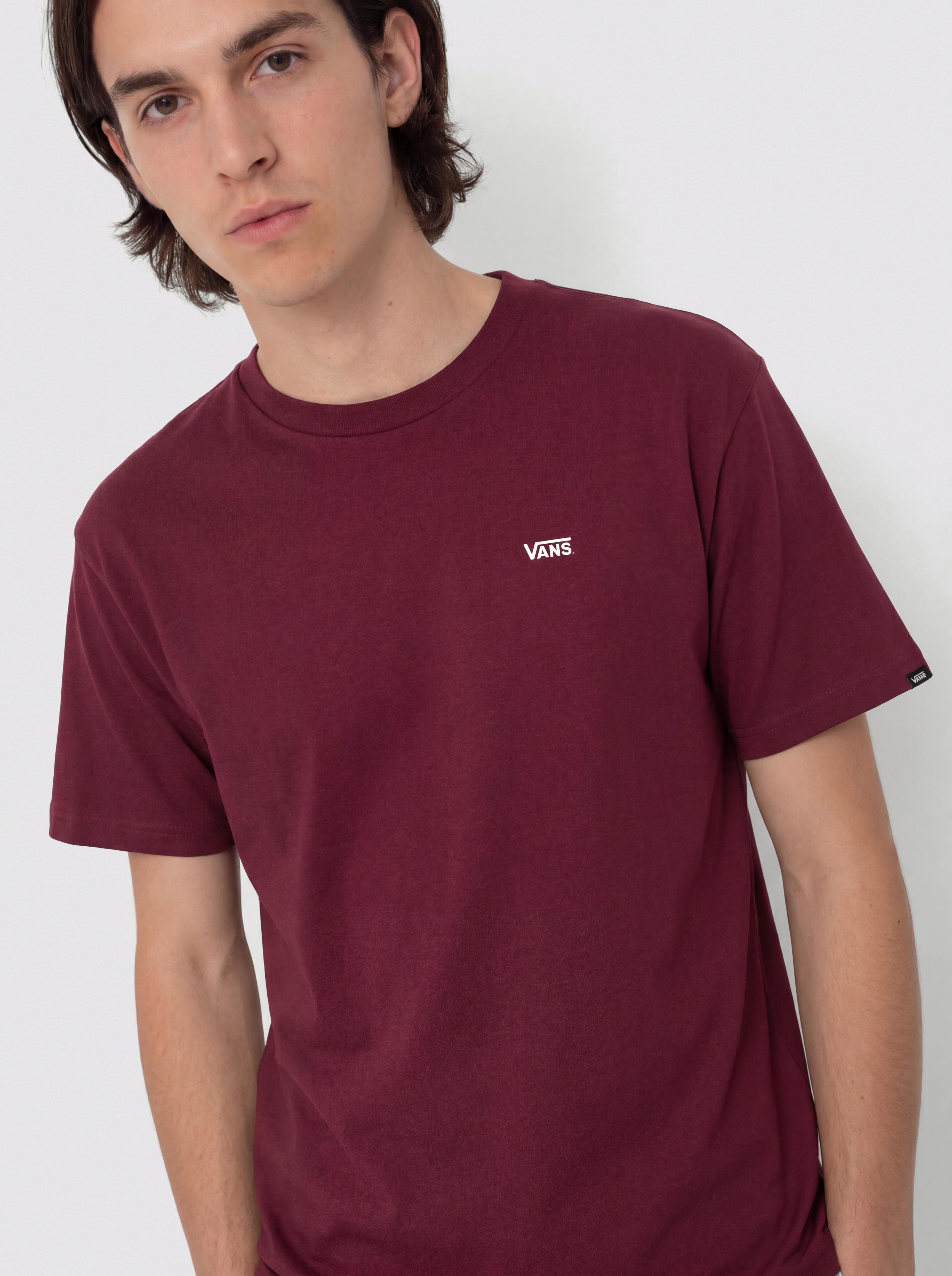 Tricou Vans Left Chest II Loose (burgundy)