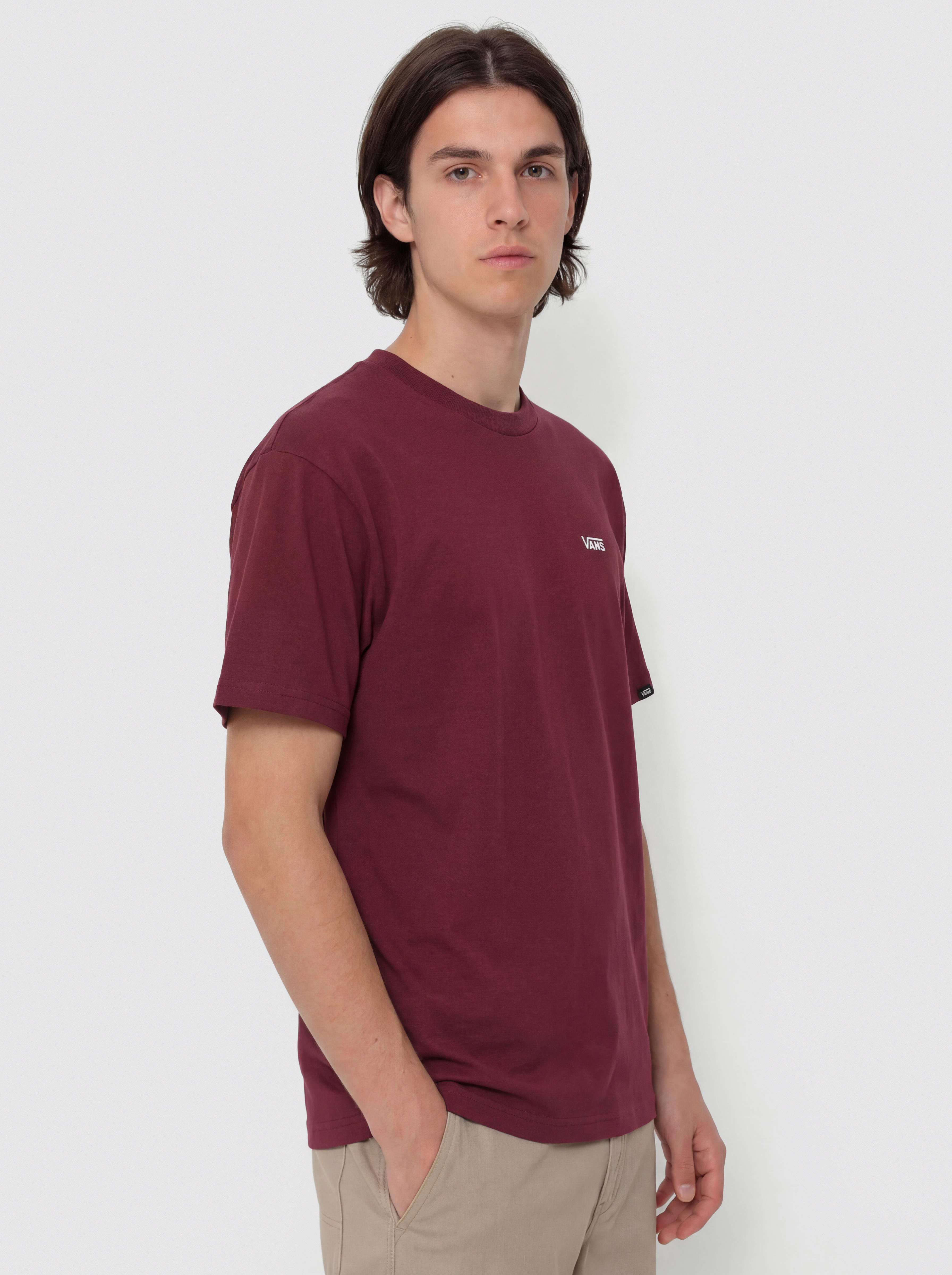 Tricou Vans Left Chest II Loose (burgundy)