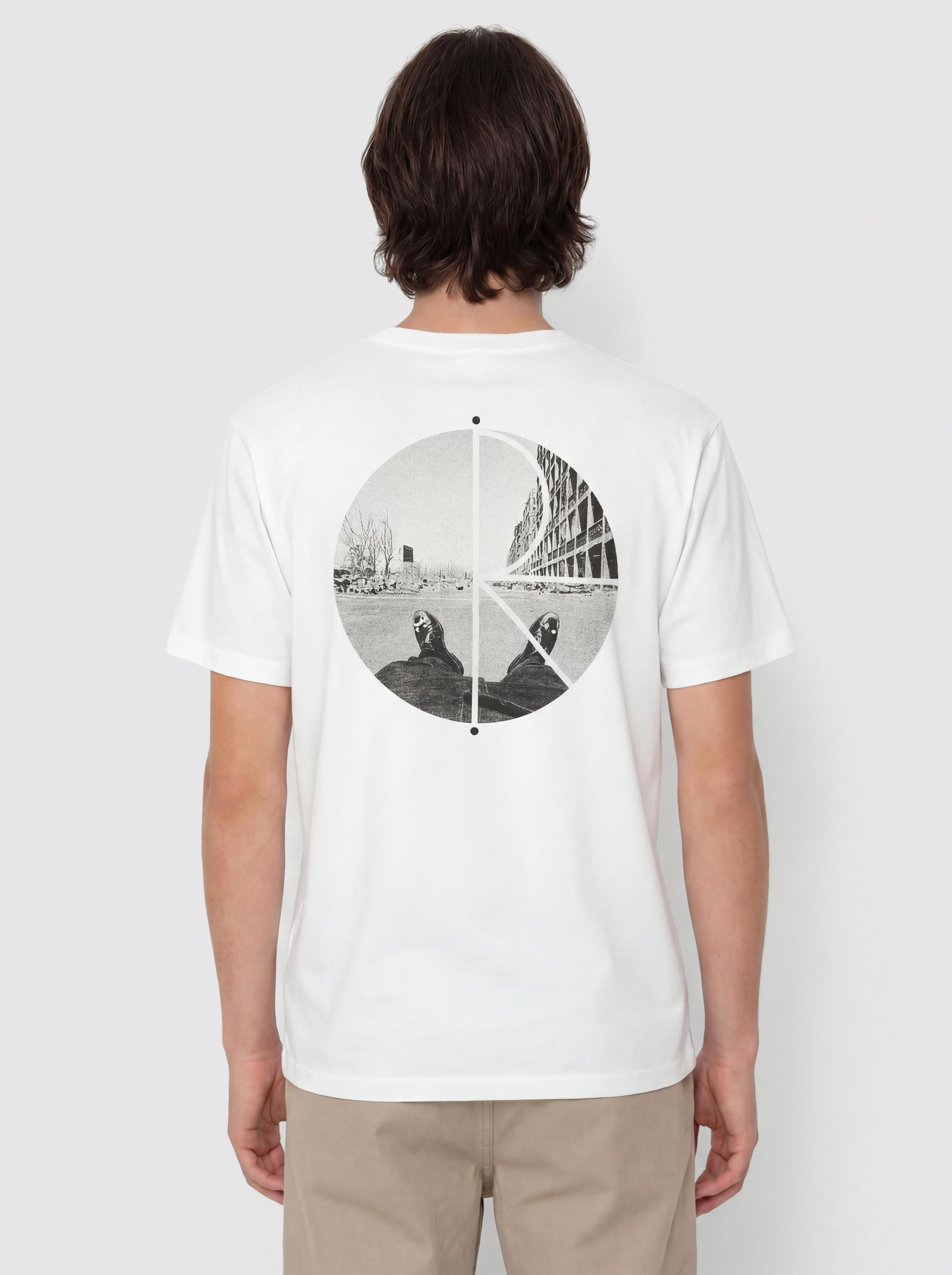 Tricou Polar Skate Fill Logo Happy Sad (white)