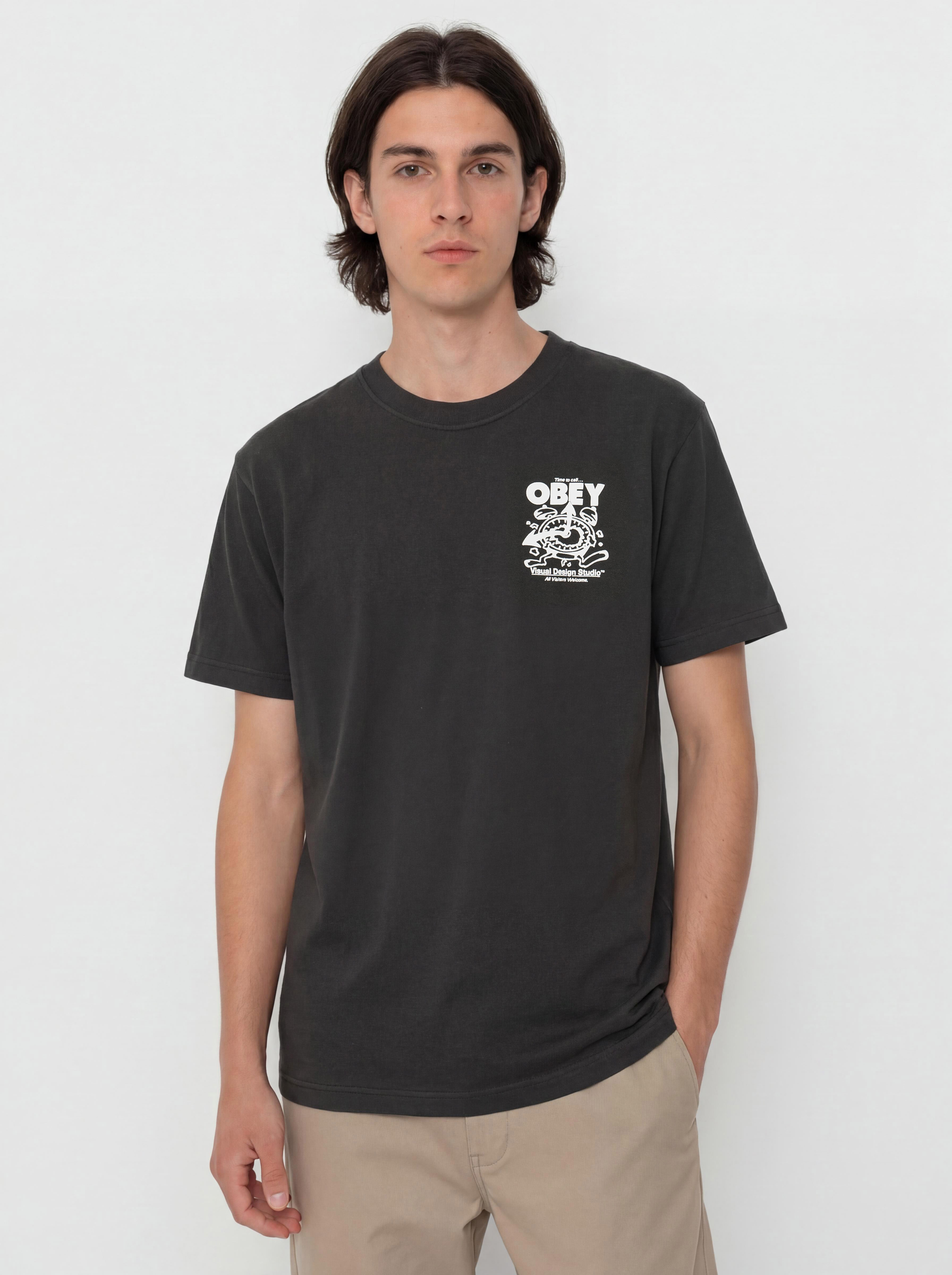 Tricou OBEY Time To Call Obey (vintage black)