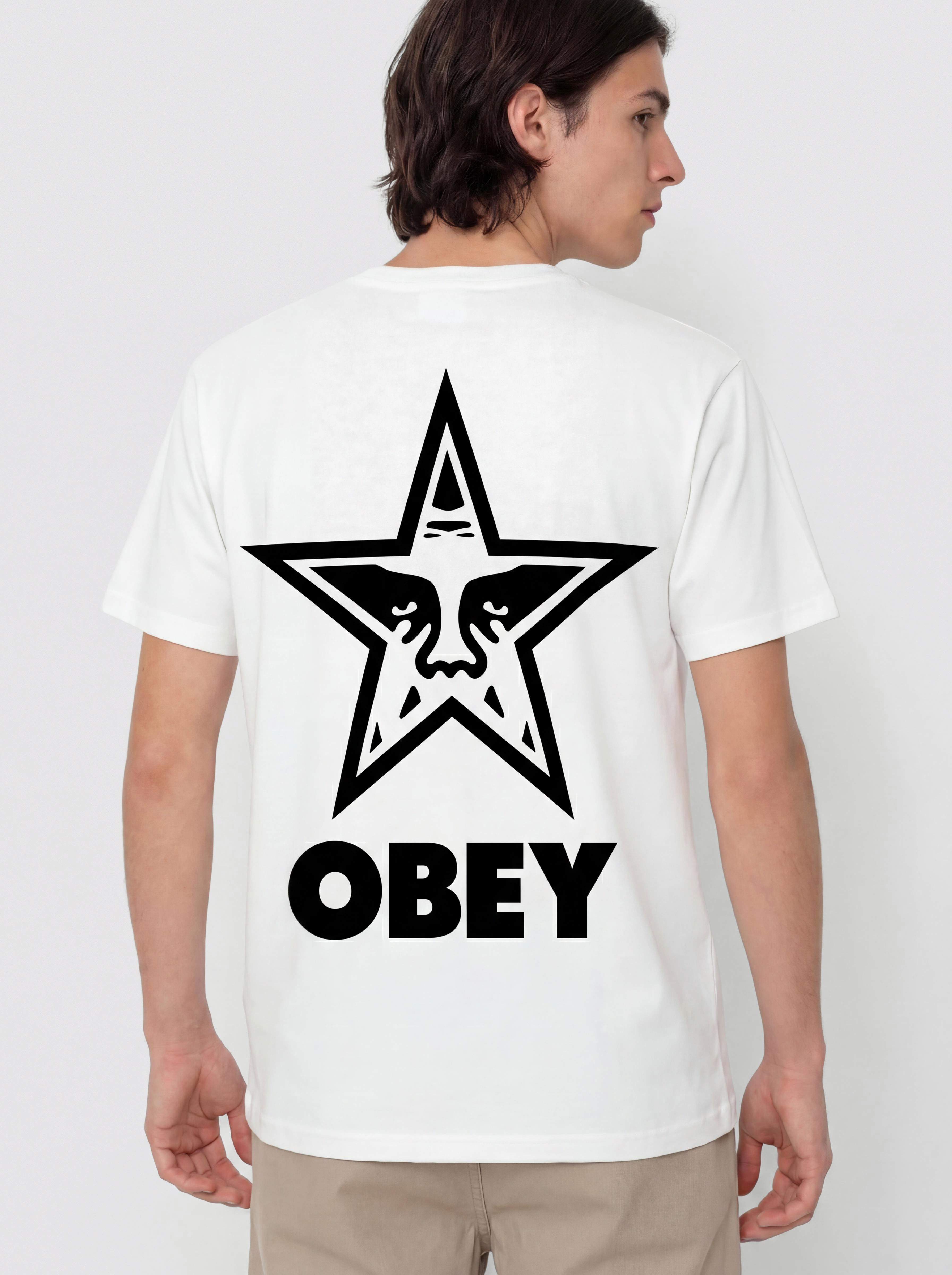 Tricou OBEY Obey Bold Star (pigmnet vintage white)