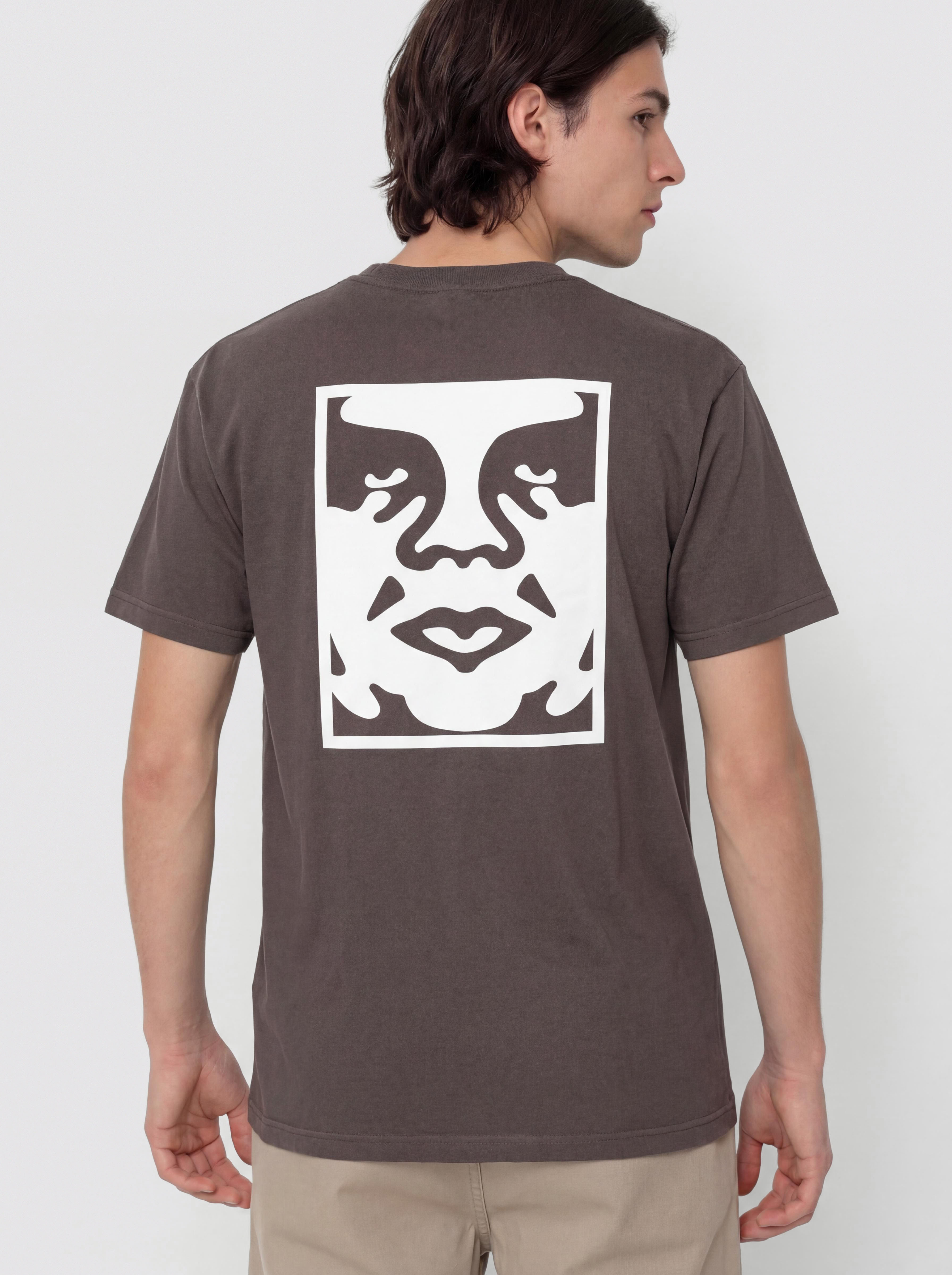 Tricou OBEY Obey Bold Icon Face (pigment dusty black)