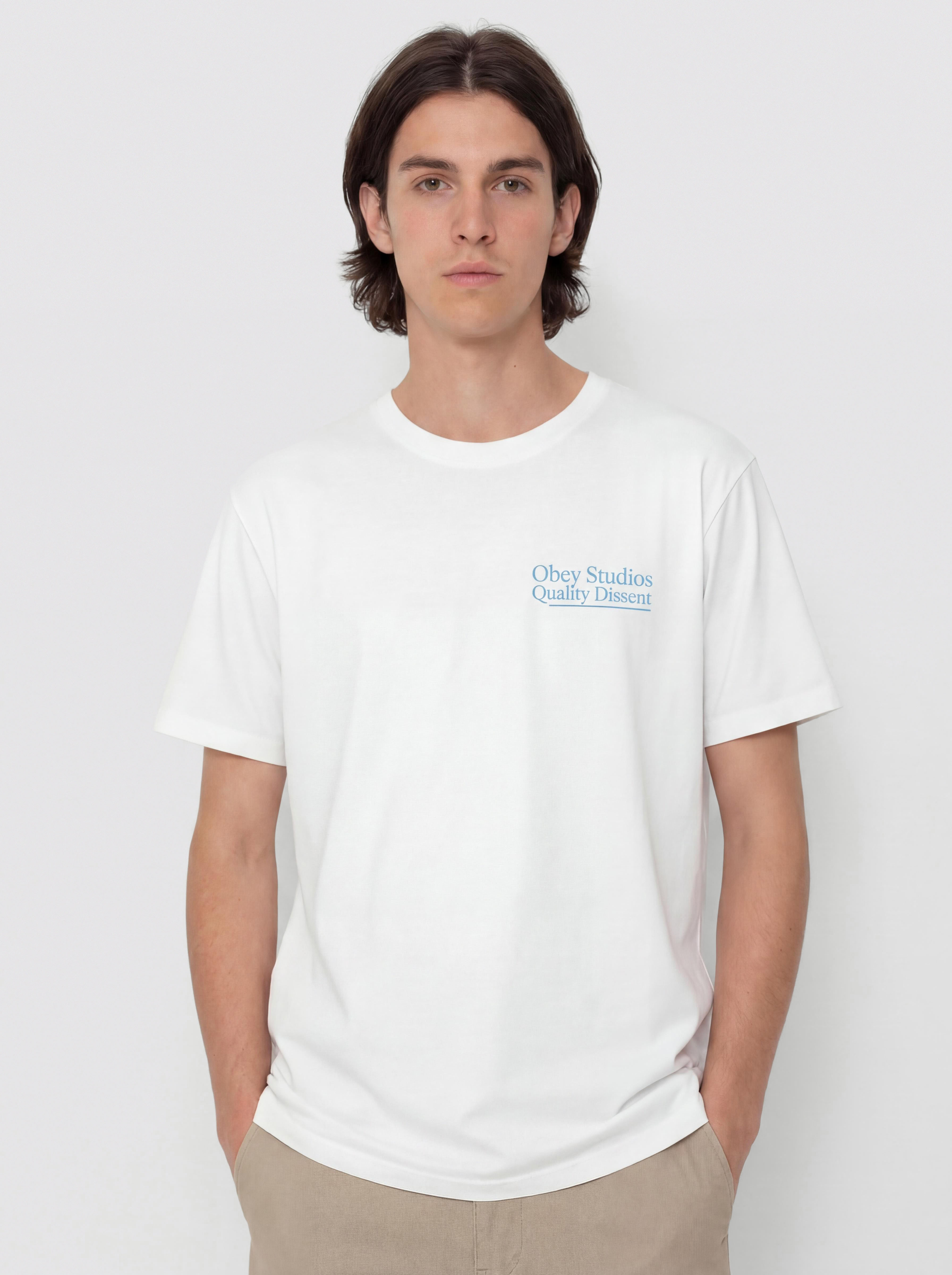 Tricou OBEY Studios Quality Dissent (white)