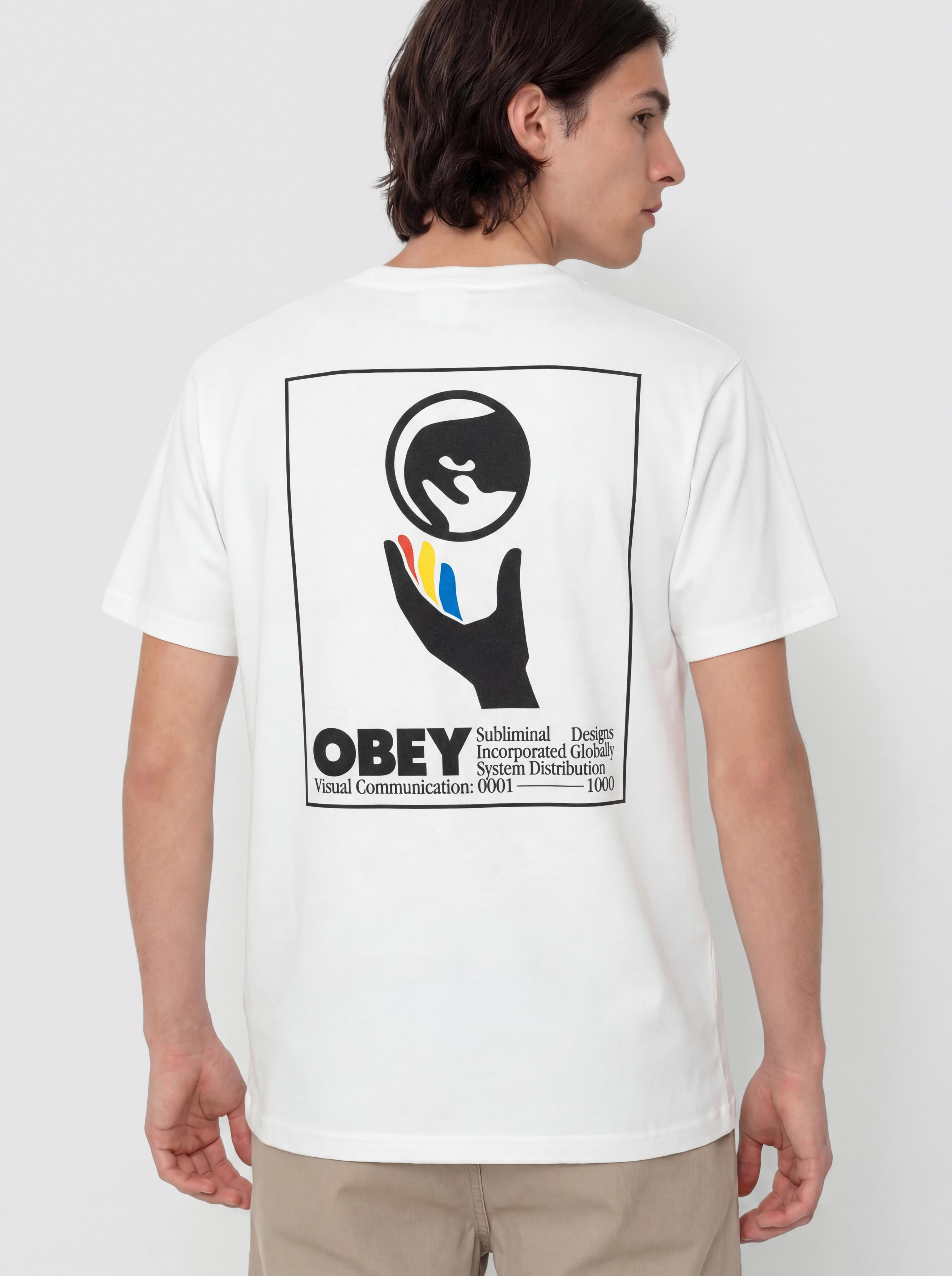 Tricou OBEY Global Systems (white)