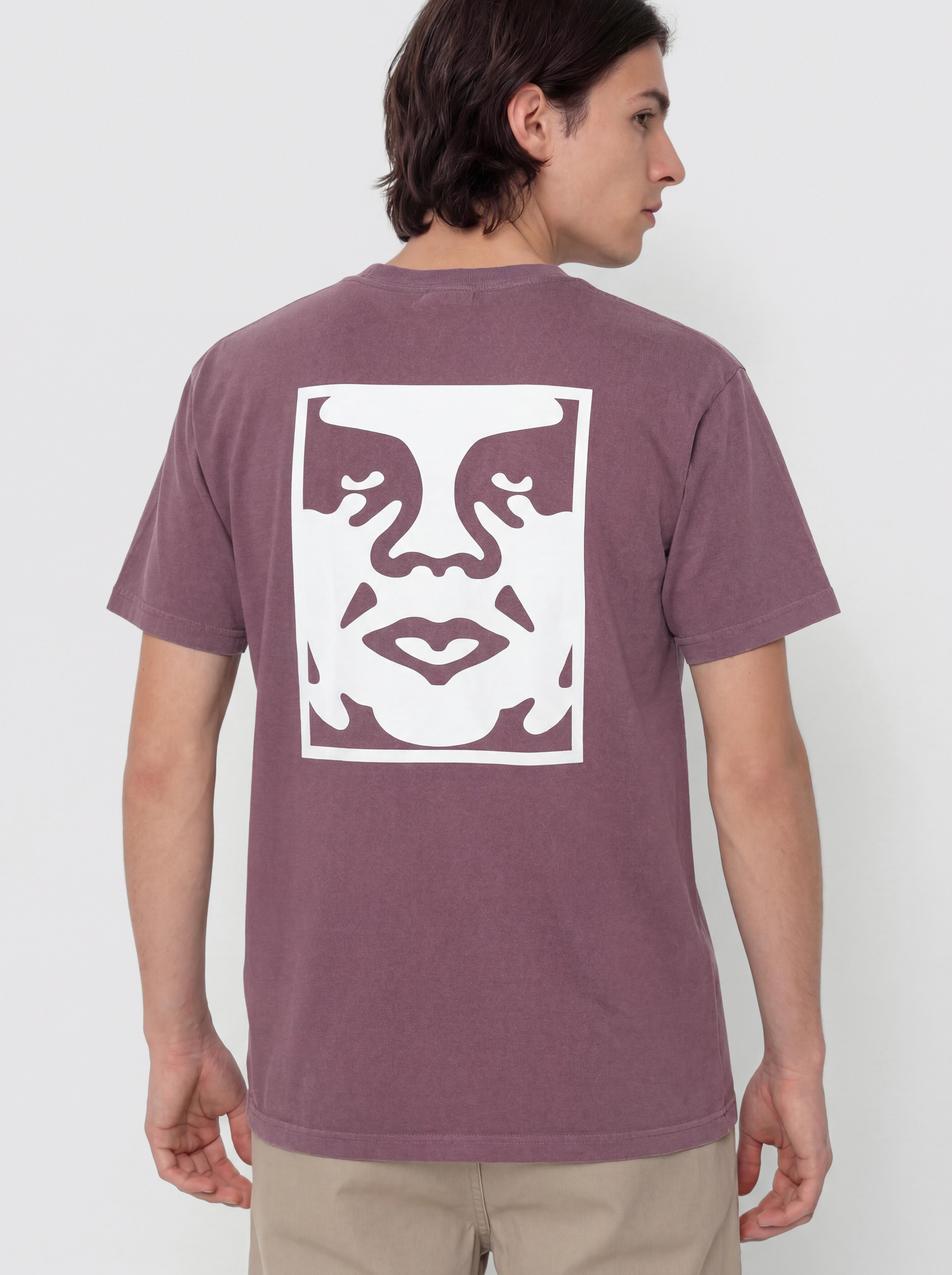 Tricou OBEY Obey Bold Icon Face (pigment plum perfect)