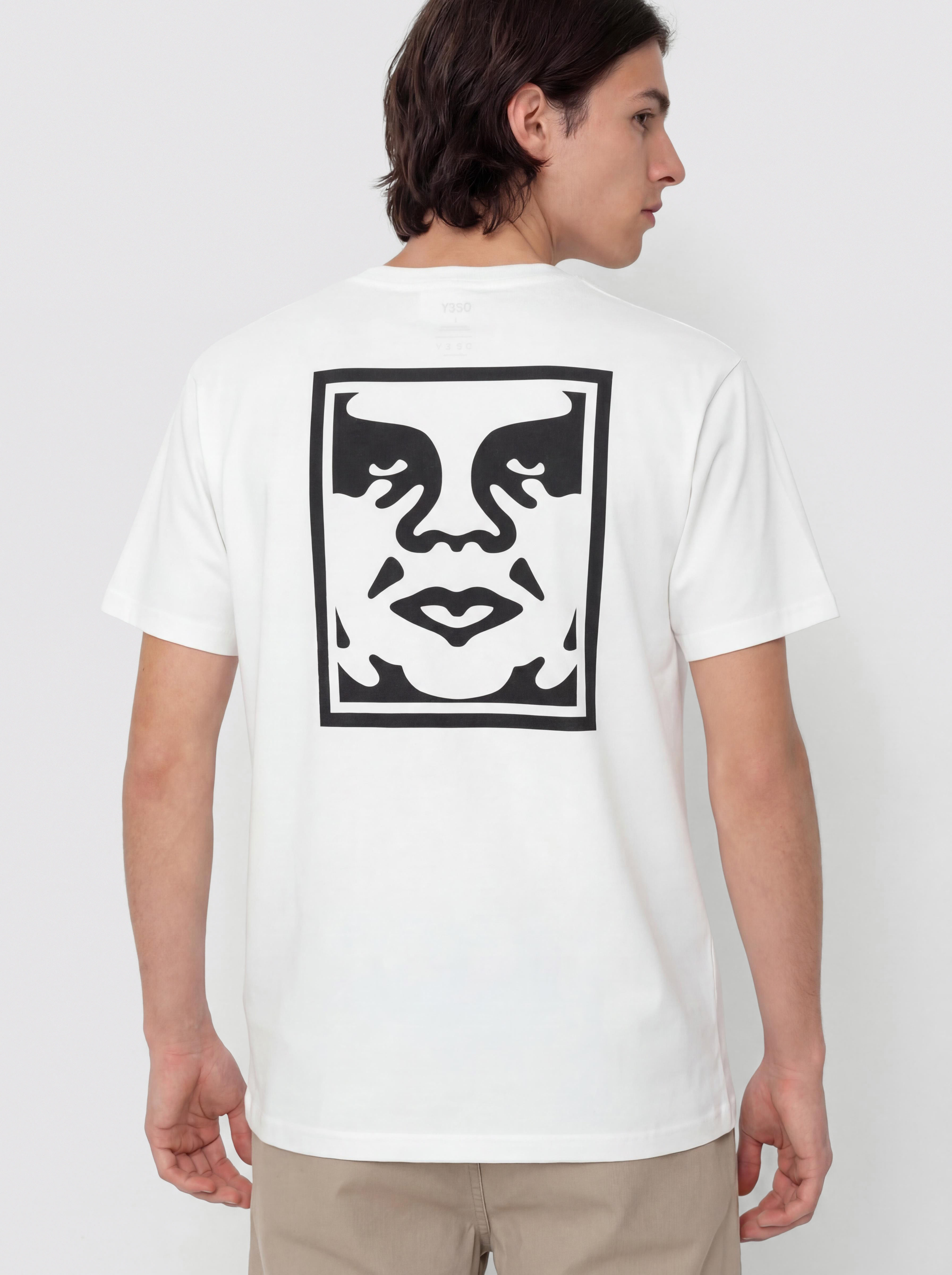 Tricou OBEY Bold Icon Face (pigment vintage white)