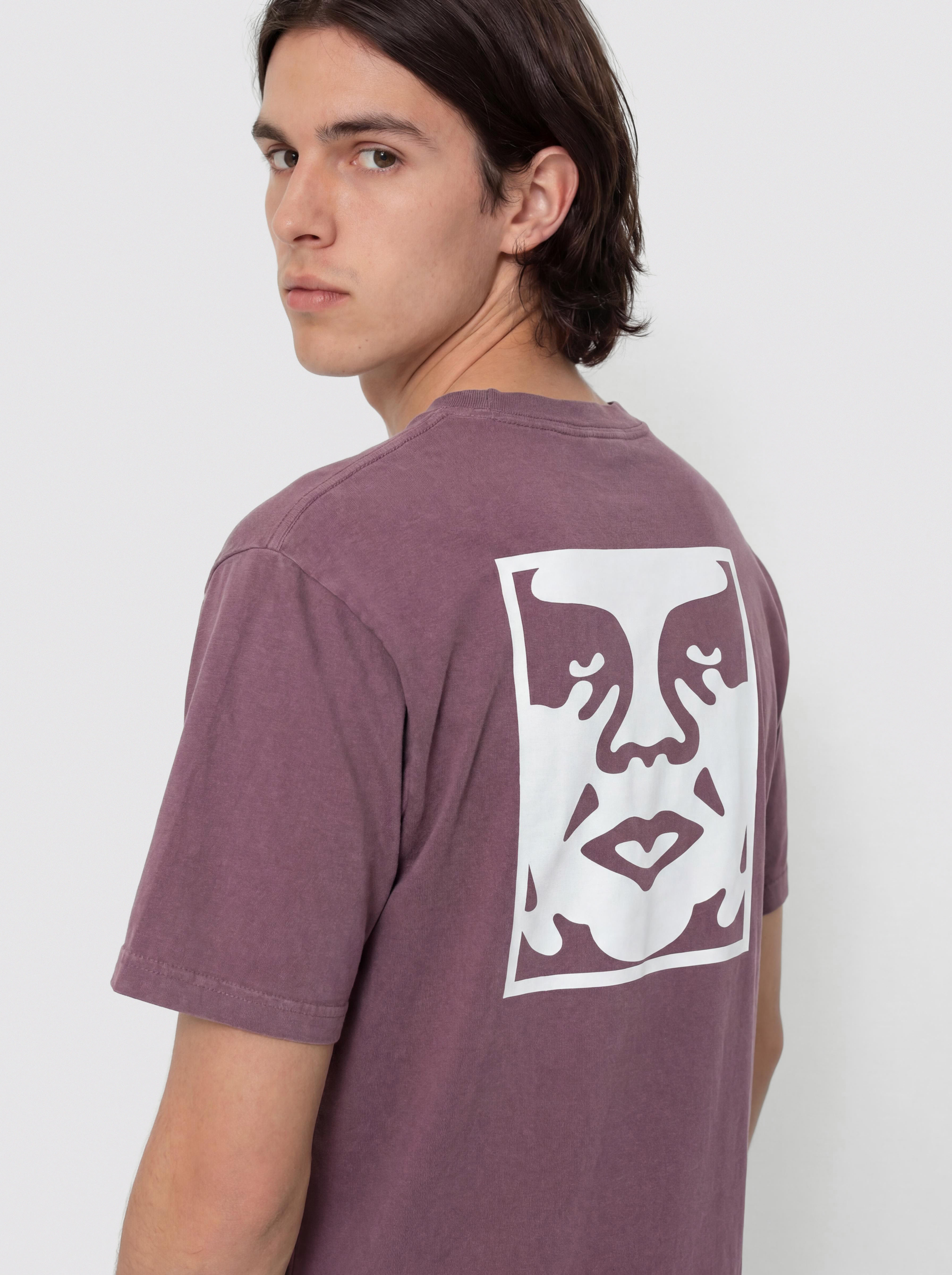 Tricou OBEY Obey Bold Icon Face (pigment plum perfect)