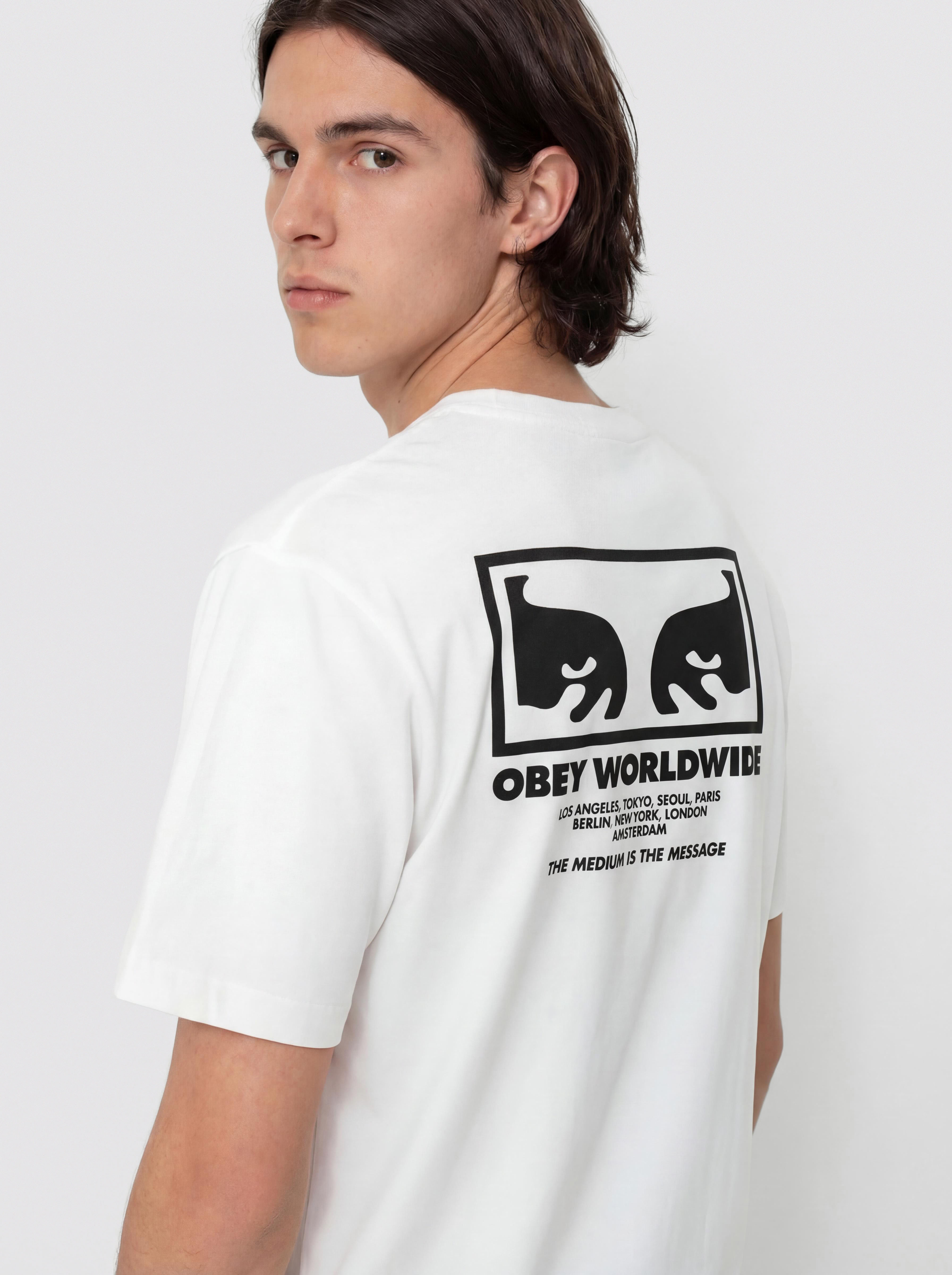 Tricou OBEY The Medium Is The Message (white)