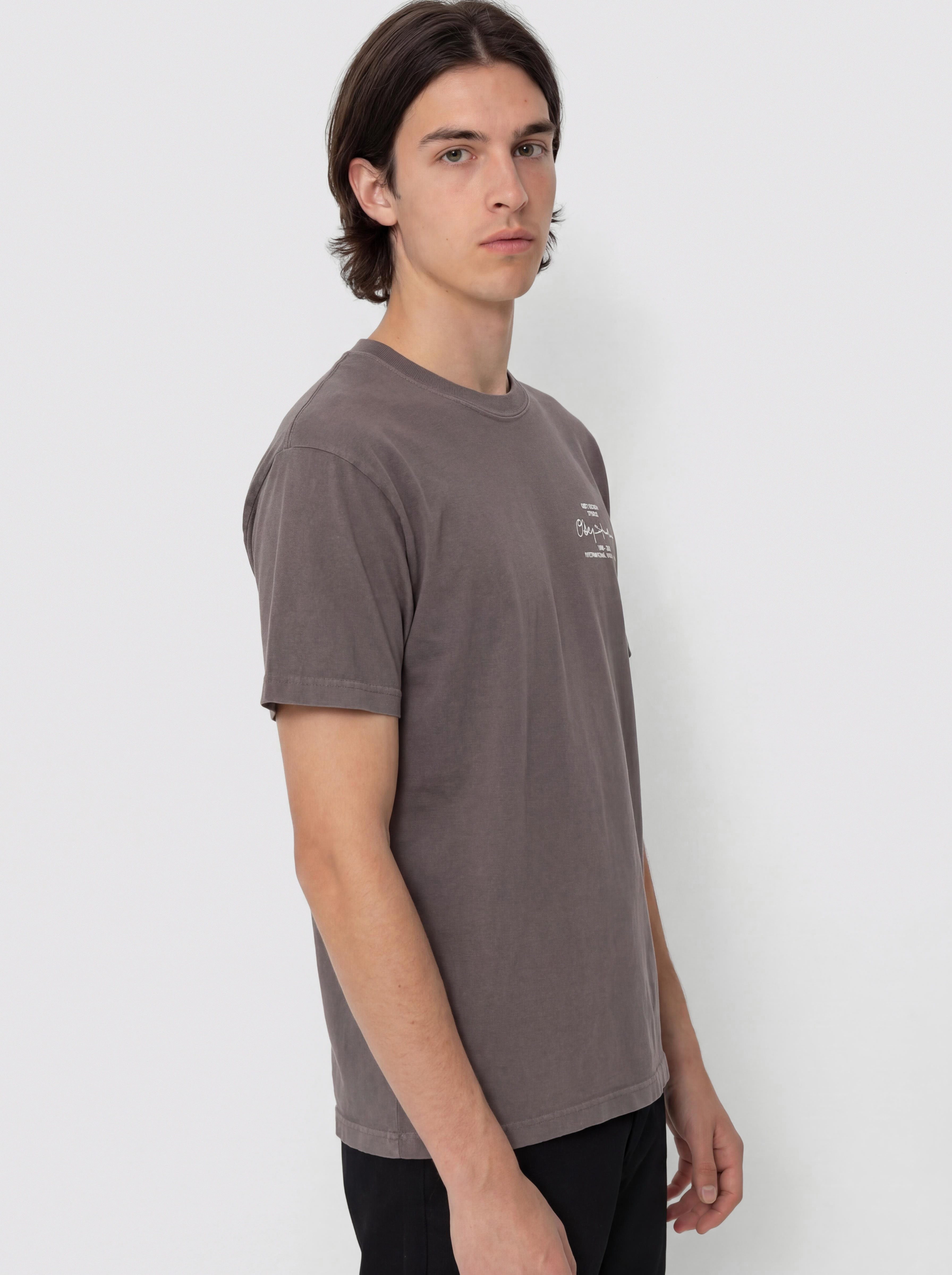 Tricou OBEY Institute (pigment dusty black)