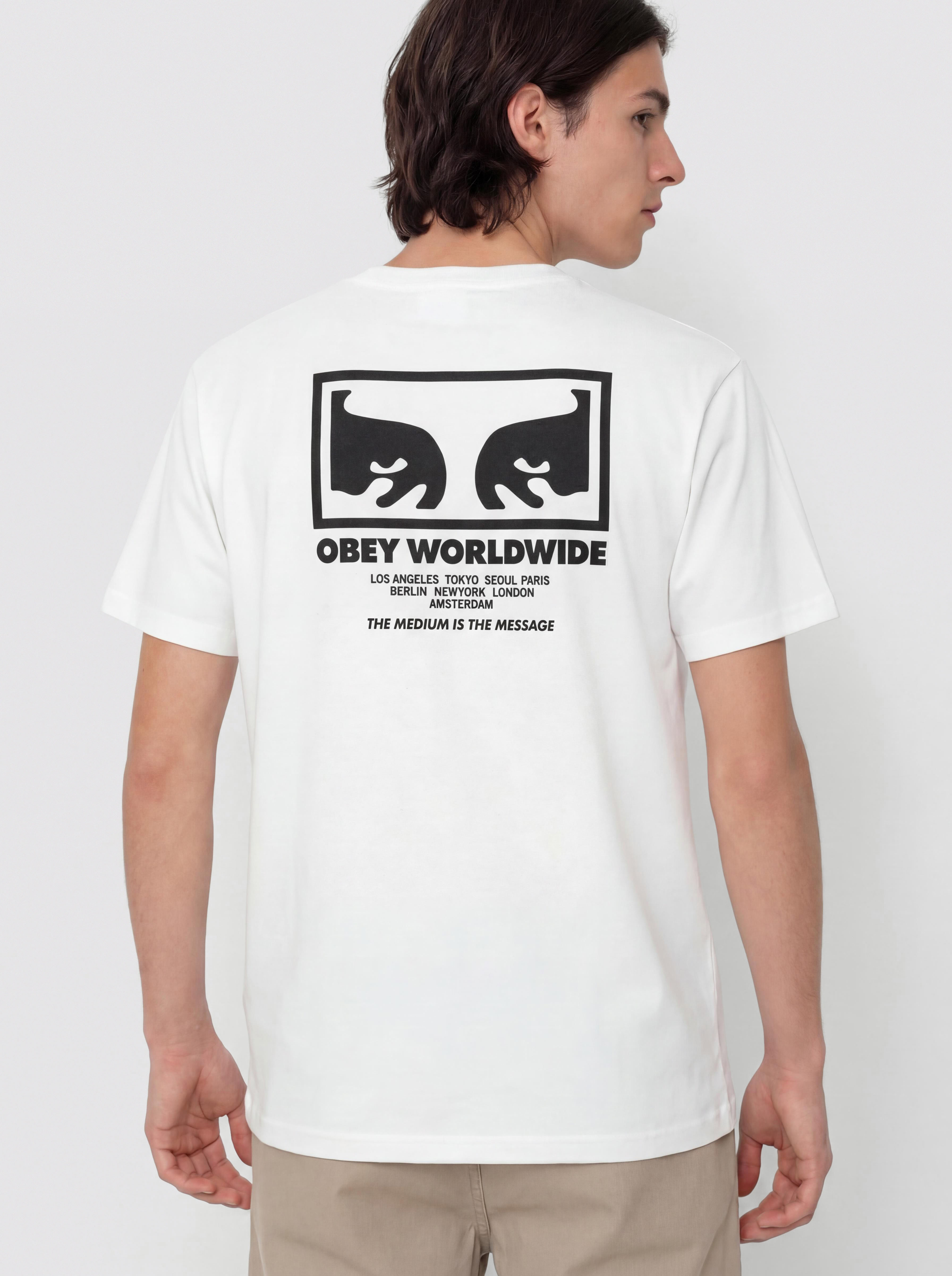 Tricou OBEY The Medium Is The Message (white)