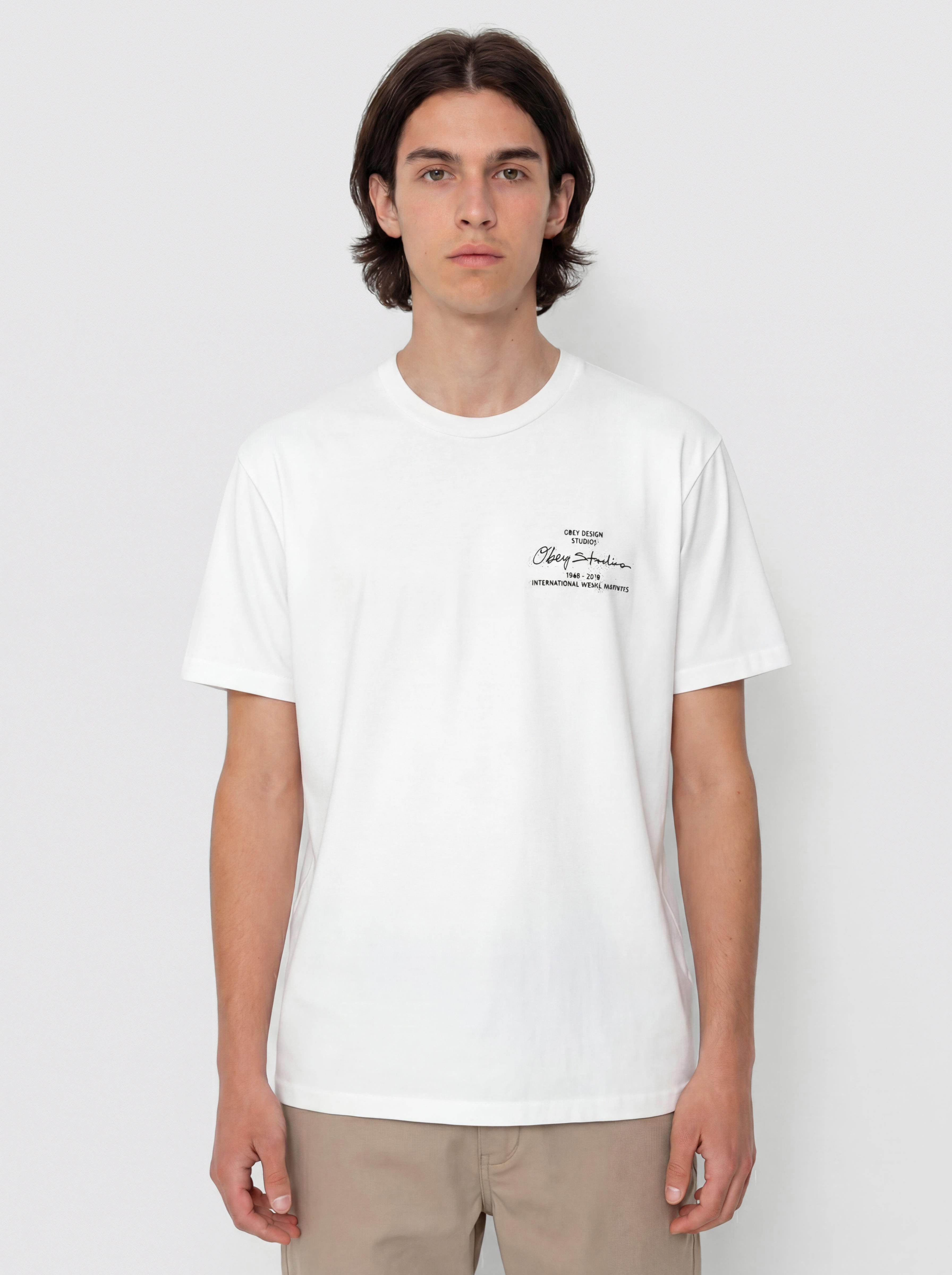 Tricou OBEY Institute (pigment vintage white)