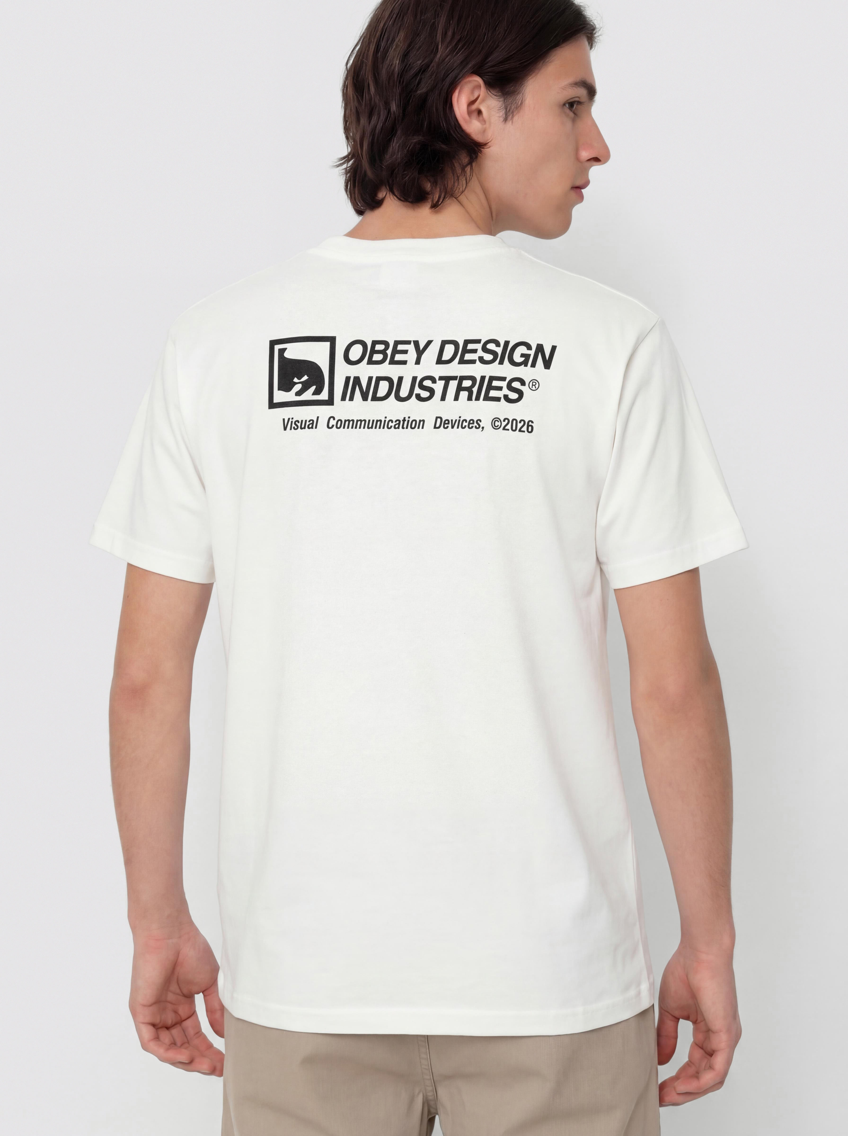 Tricou OBEY Devices (pigment vintage white)