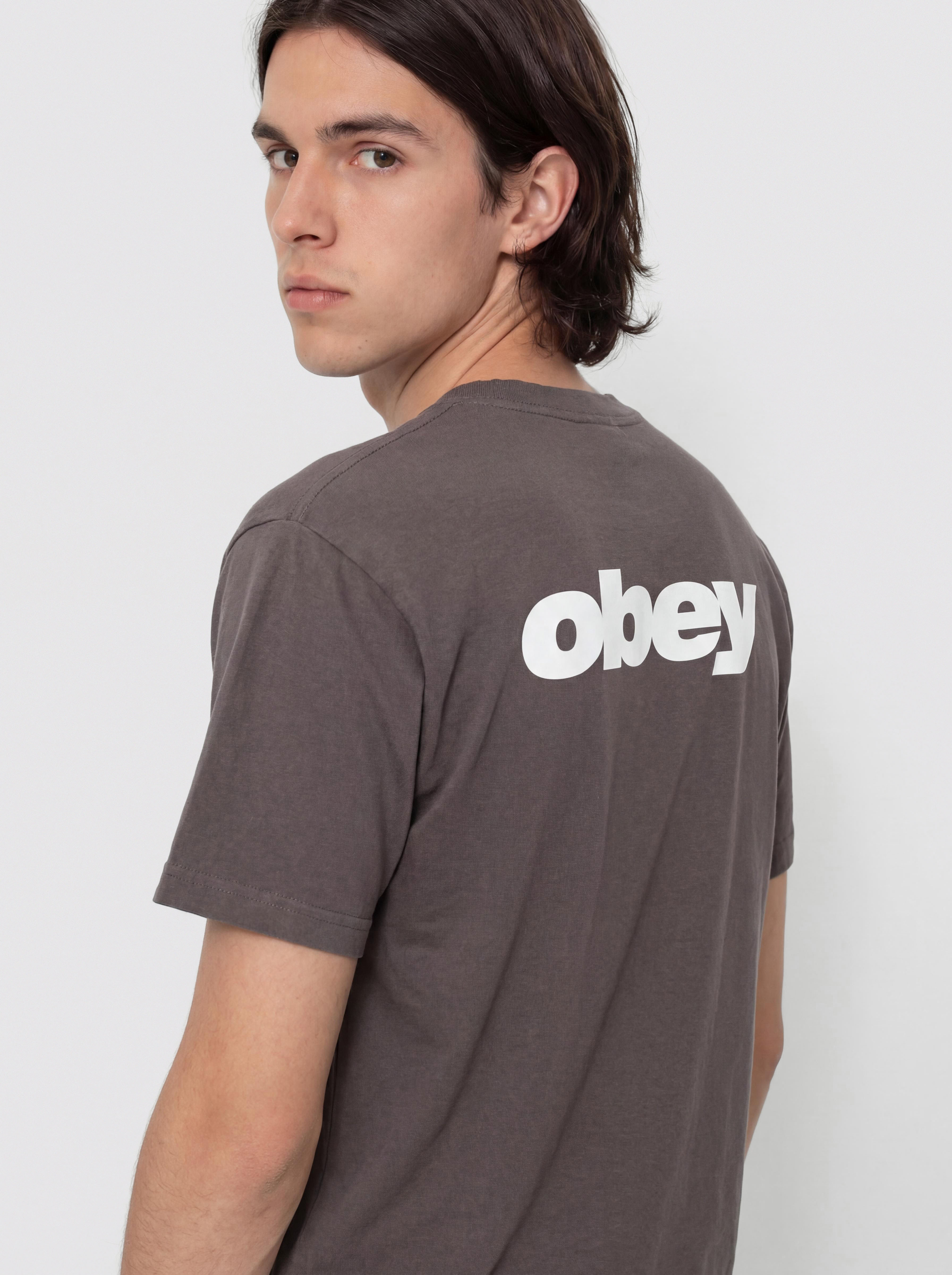 Tricou OBEY Bounce (pigment dusty black)