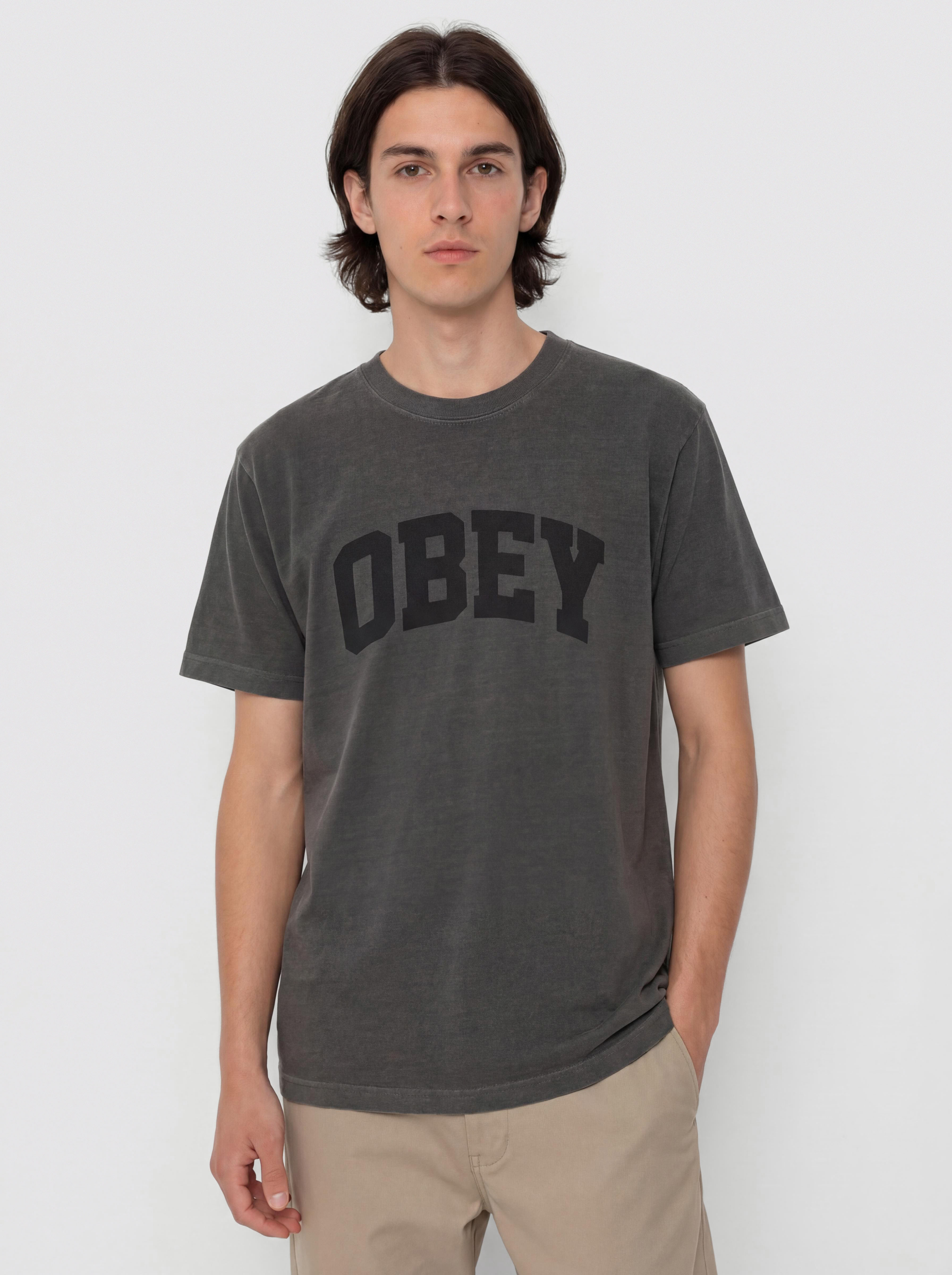 Tricou OBEY Collegiate Pigment (pigment stretch limo)