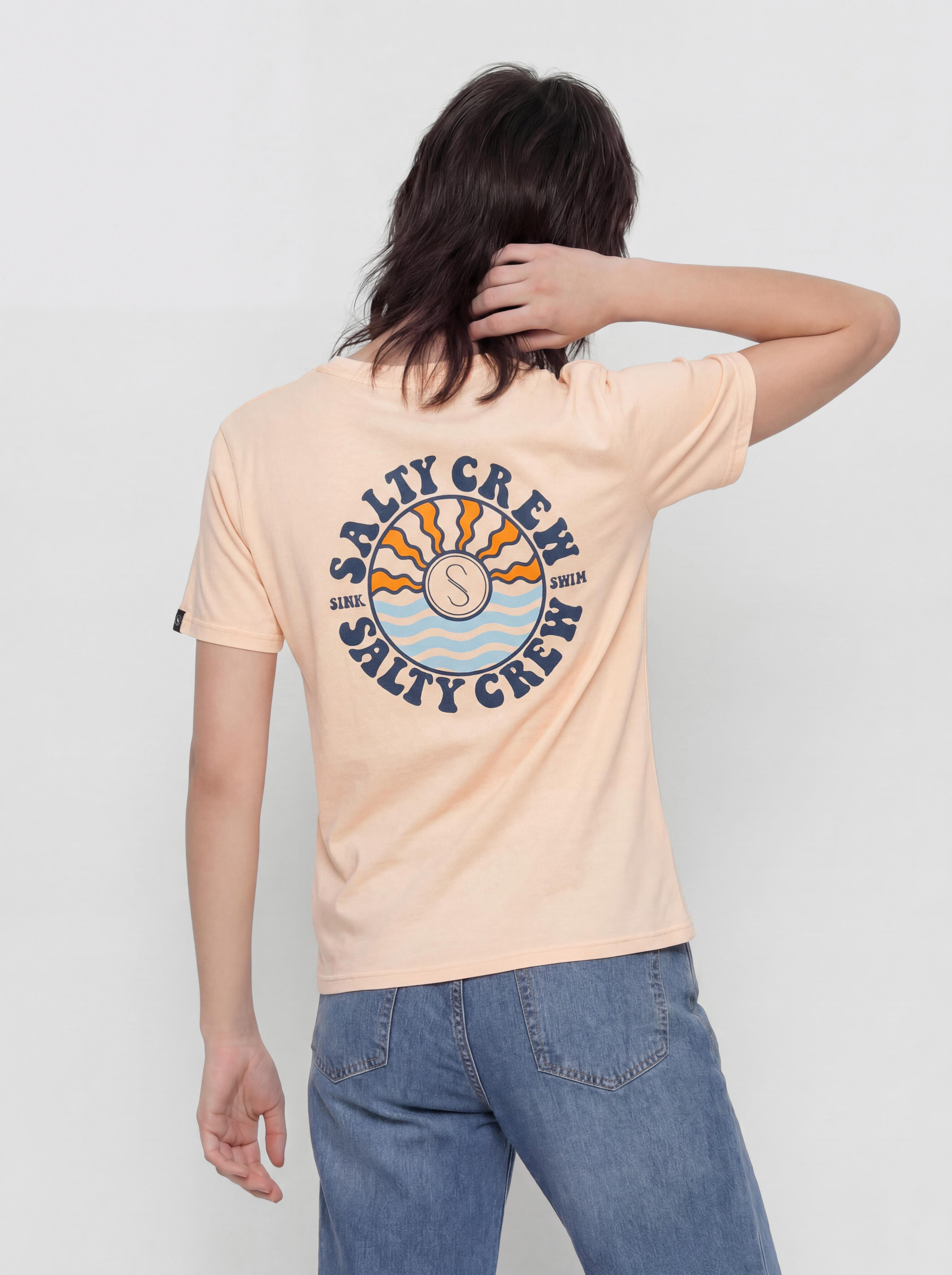 Tricou Salty Crew Sun Waves Boyfriend Wmn (apricot)