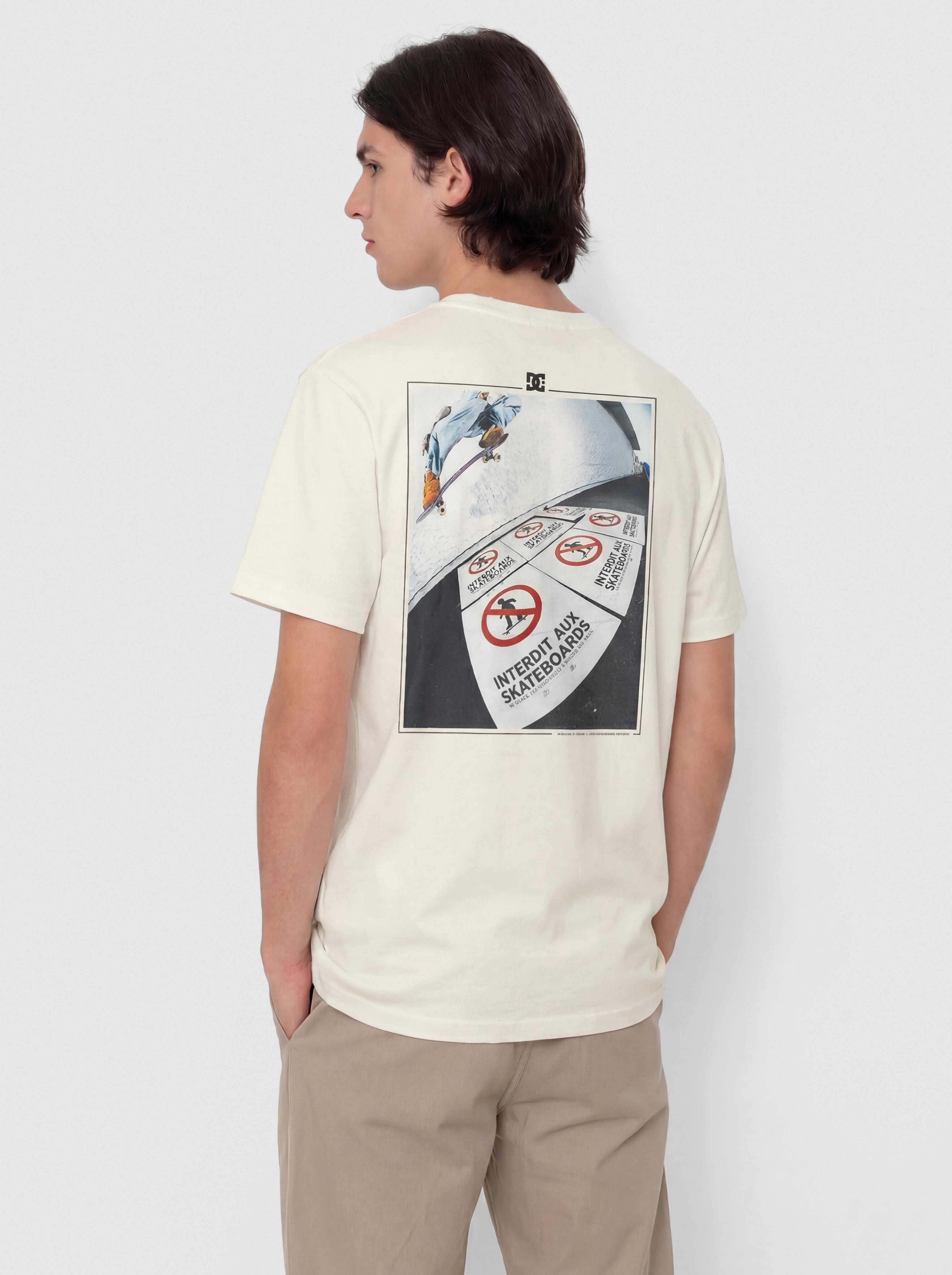 Tricou DC No Skateboard Allowed (lily white)