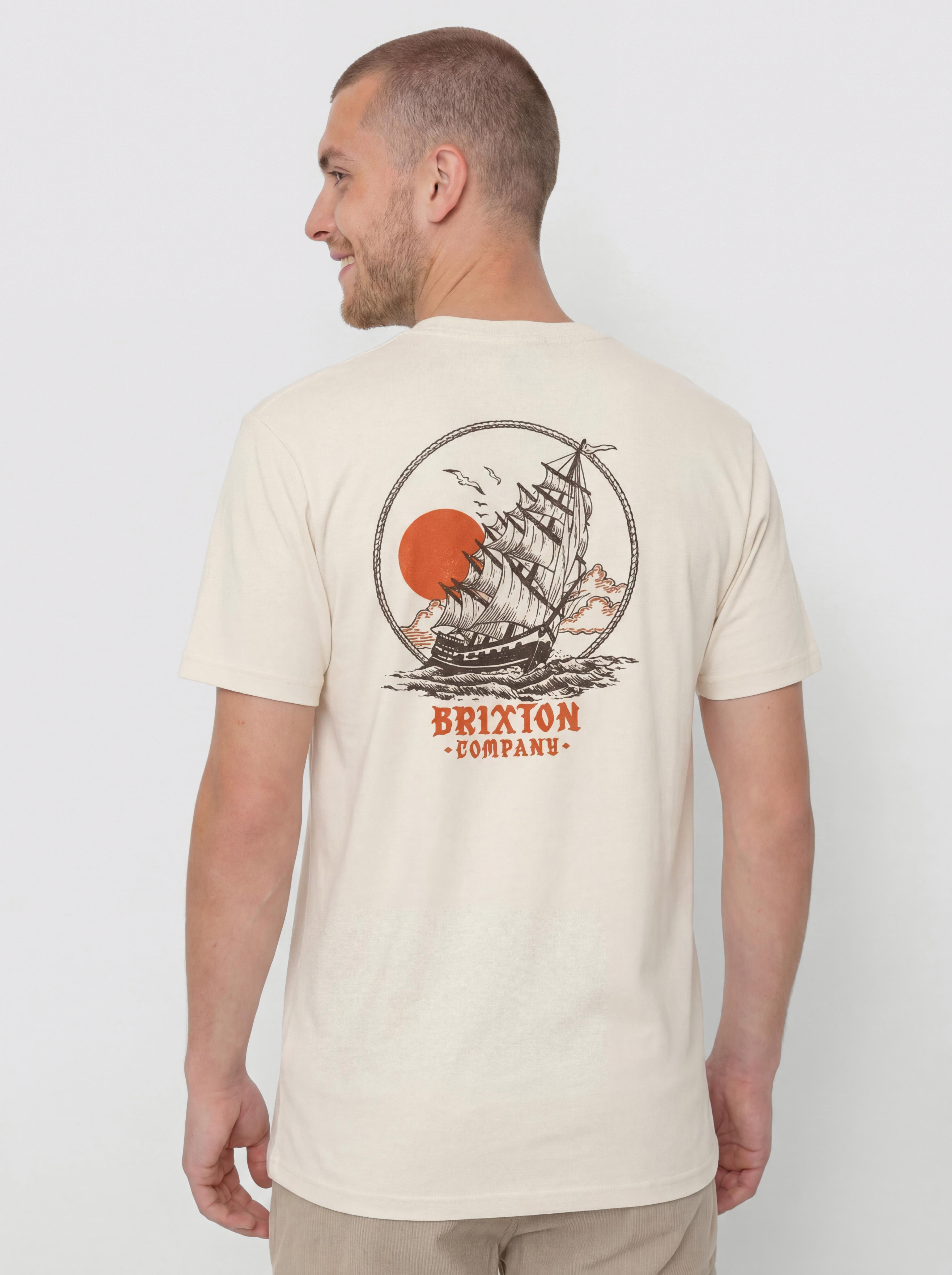 Tricou Brixton High Seas Std (cream)