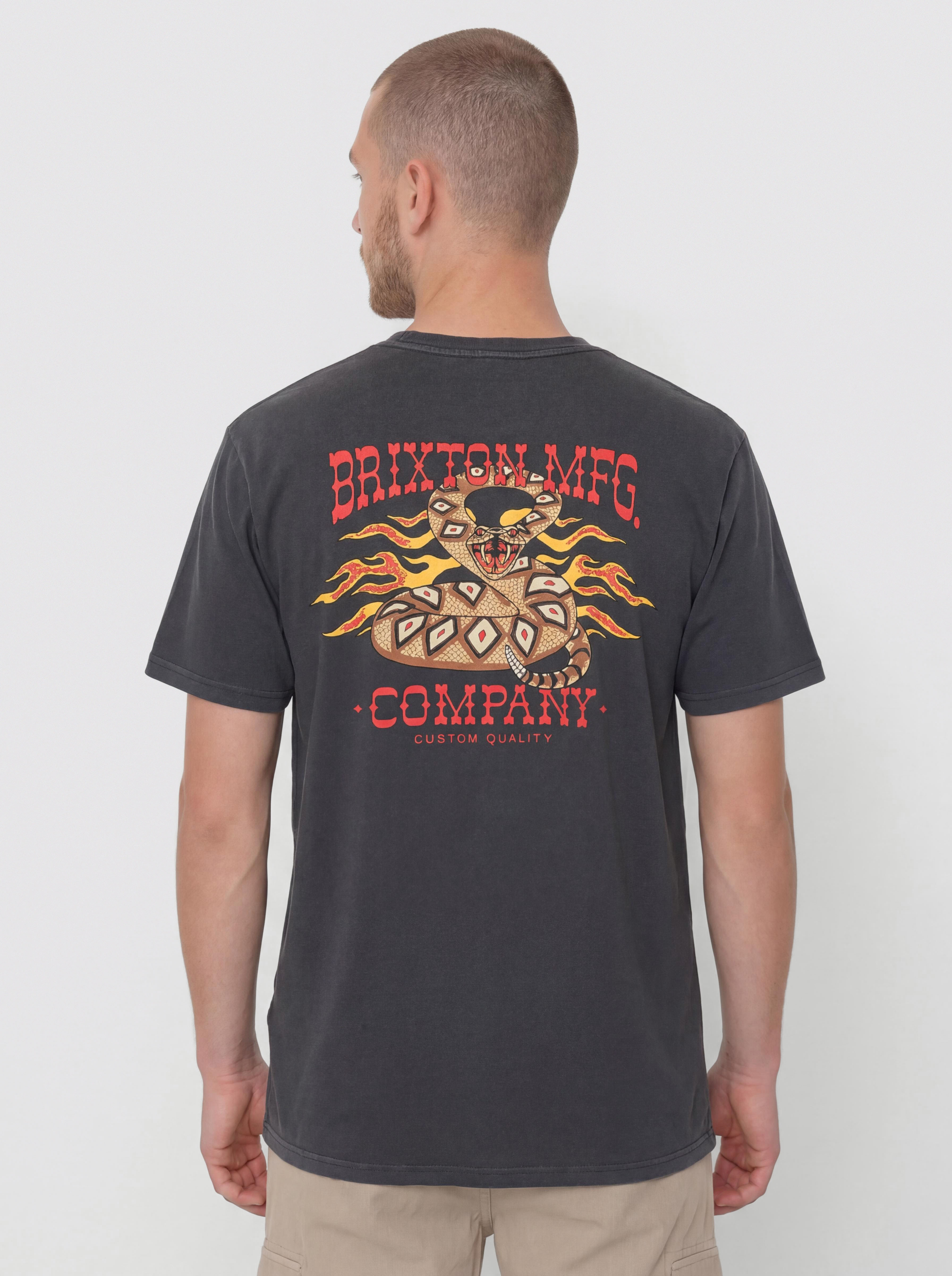 Tricou Brixton Hardee Stt (black worn wash)