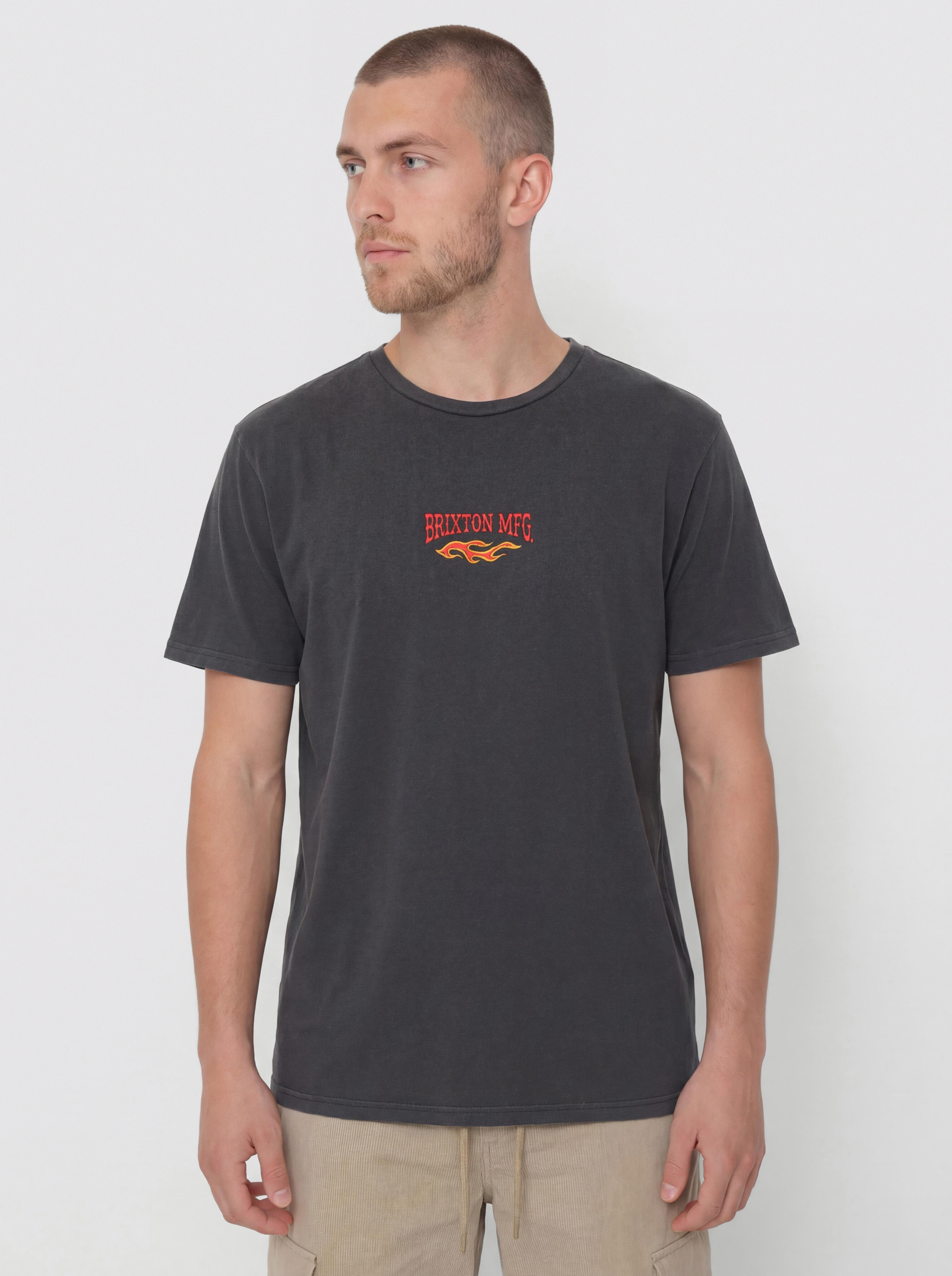 Tricou Brixton Hardee Stt (black worn wash)