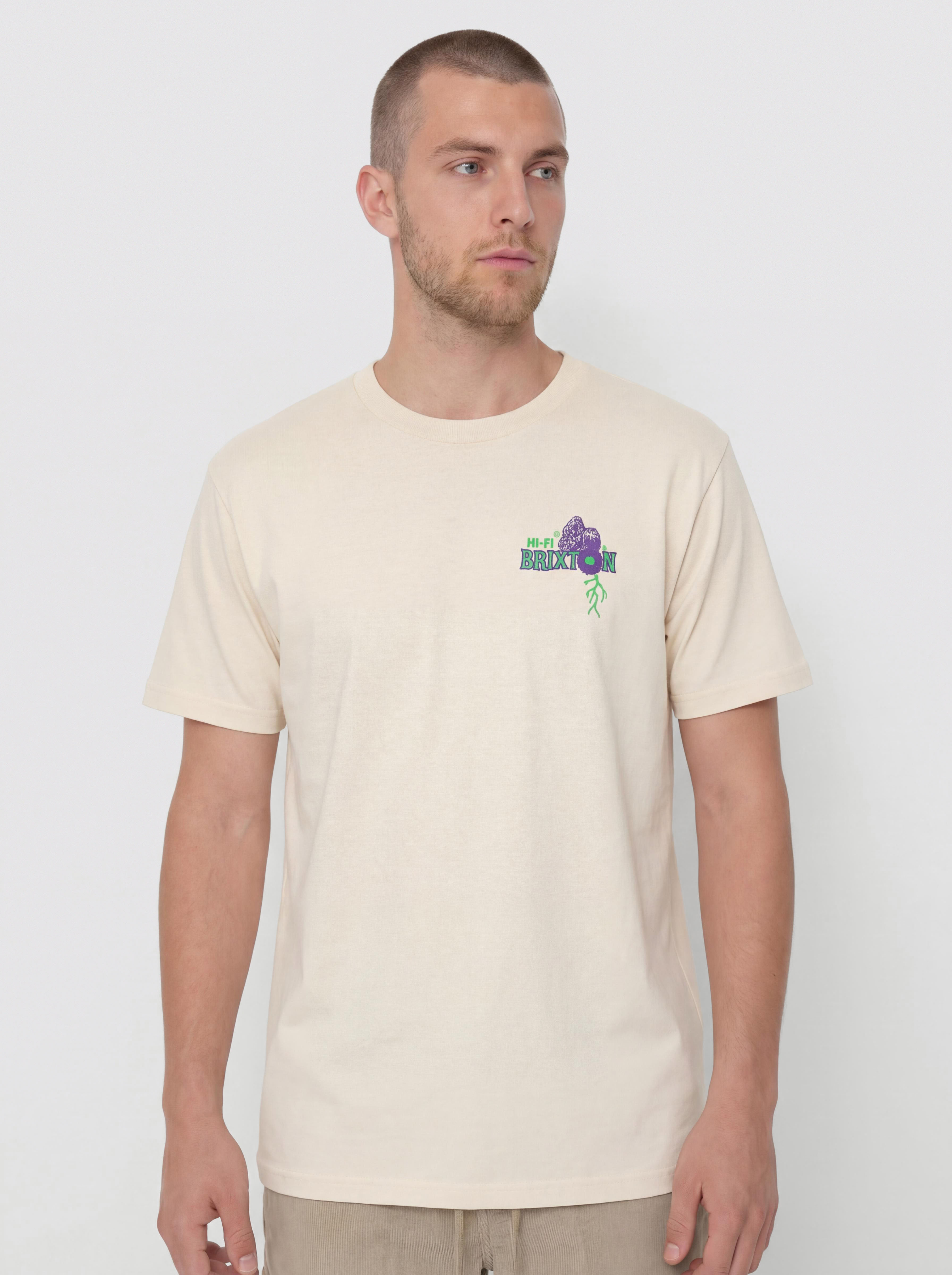 Tricou Brixton Maddox Std (cream)