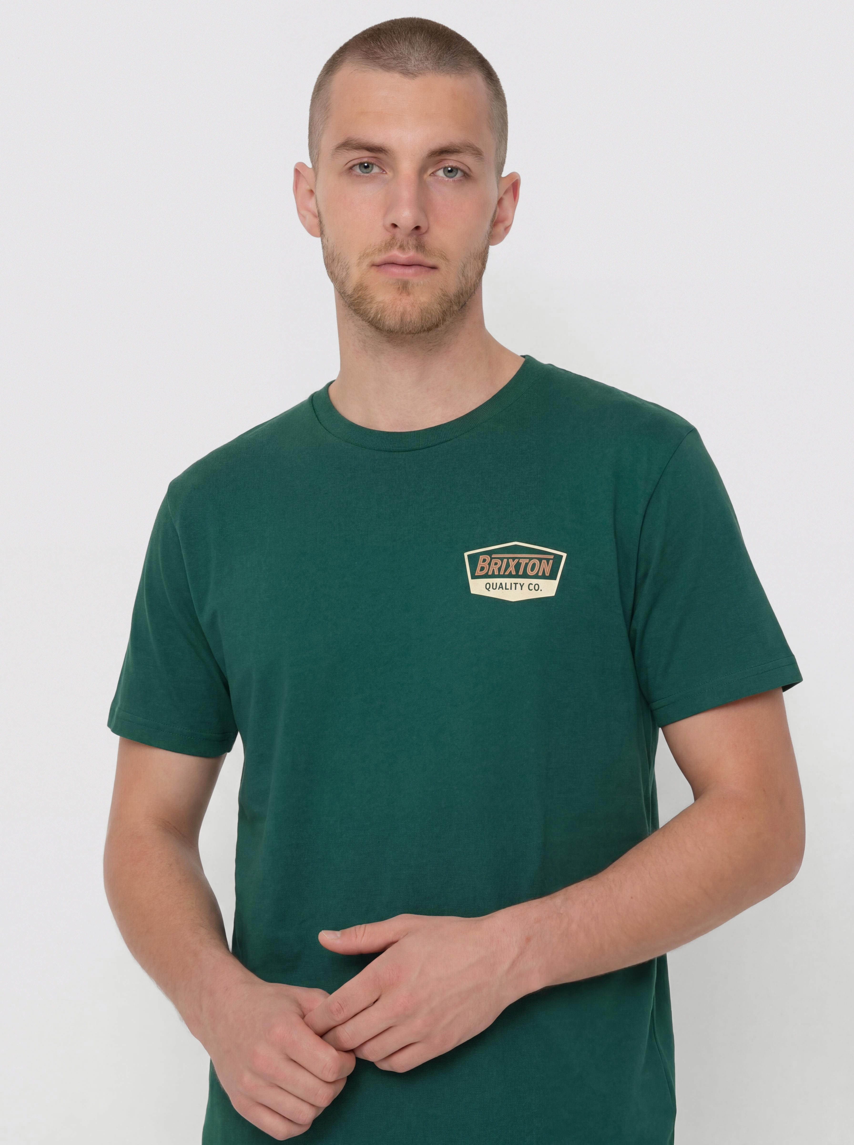 Tricou Brixton Regal Stt (deep emerald/rust/sand)