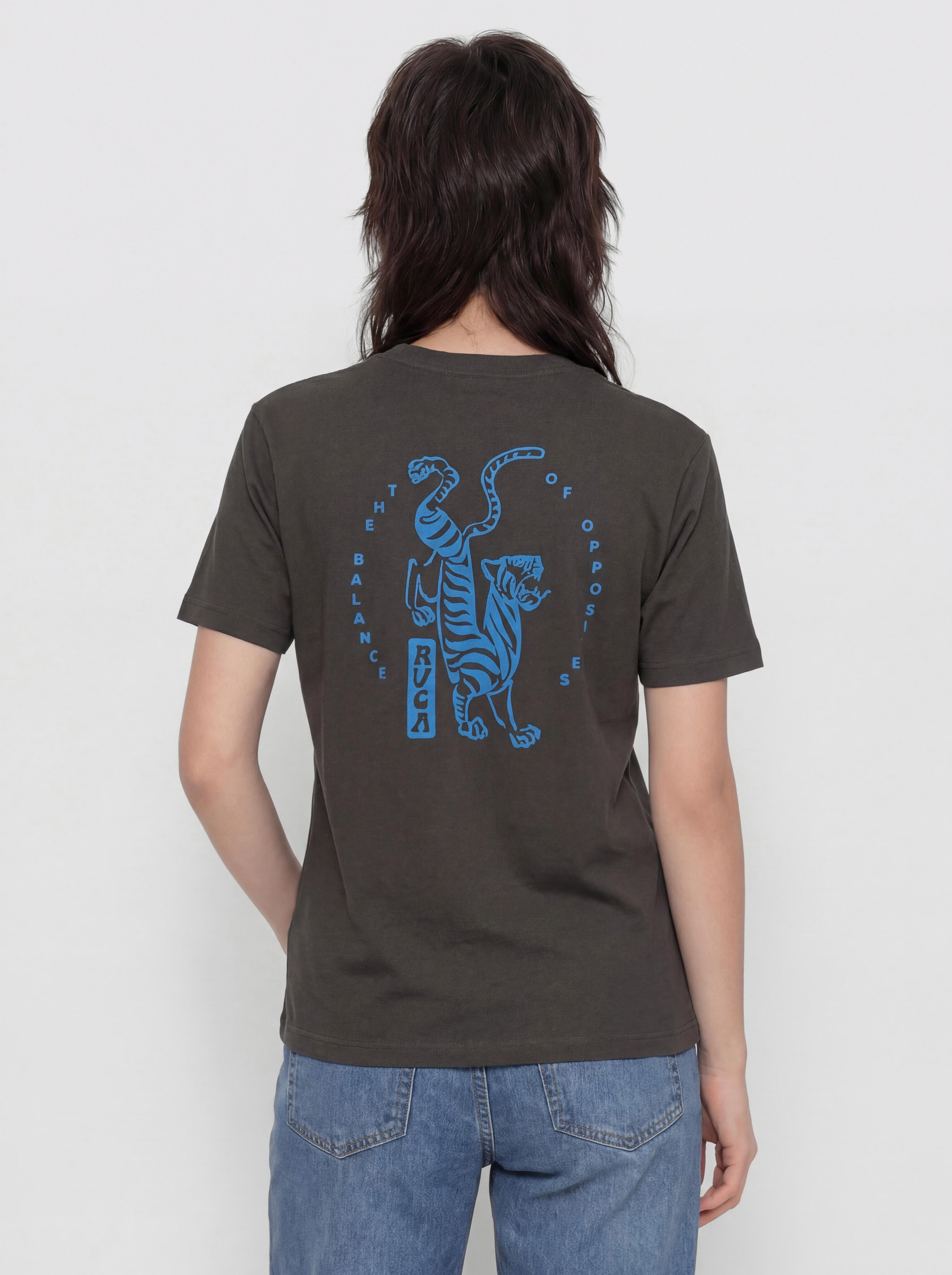 Tricou RVCA Balance Tiger (pirate black)