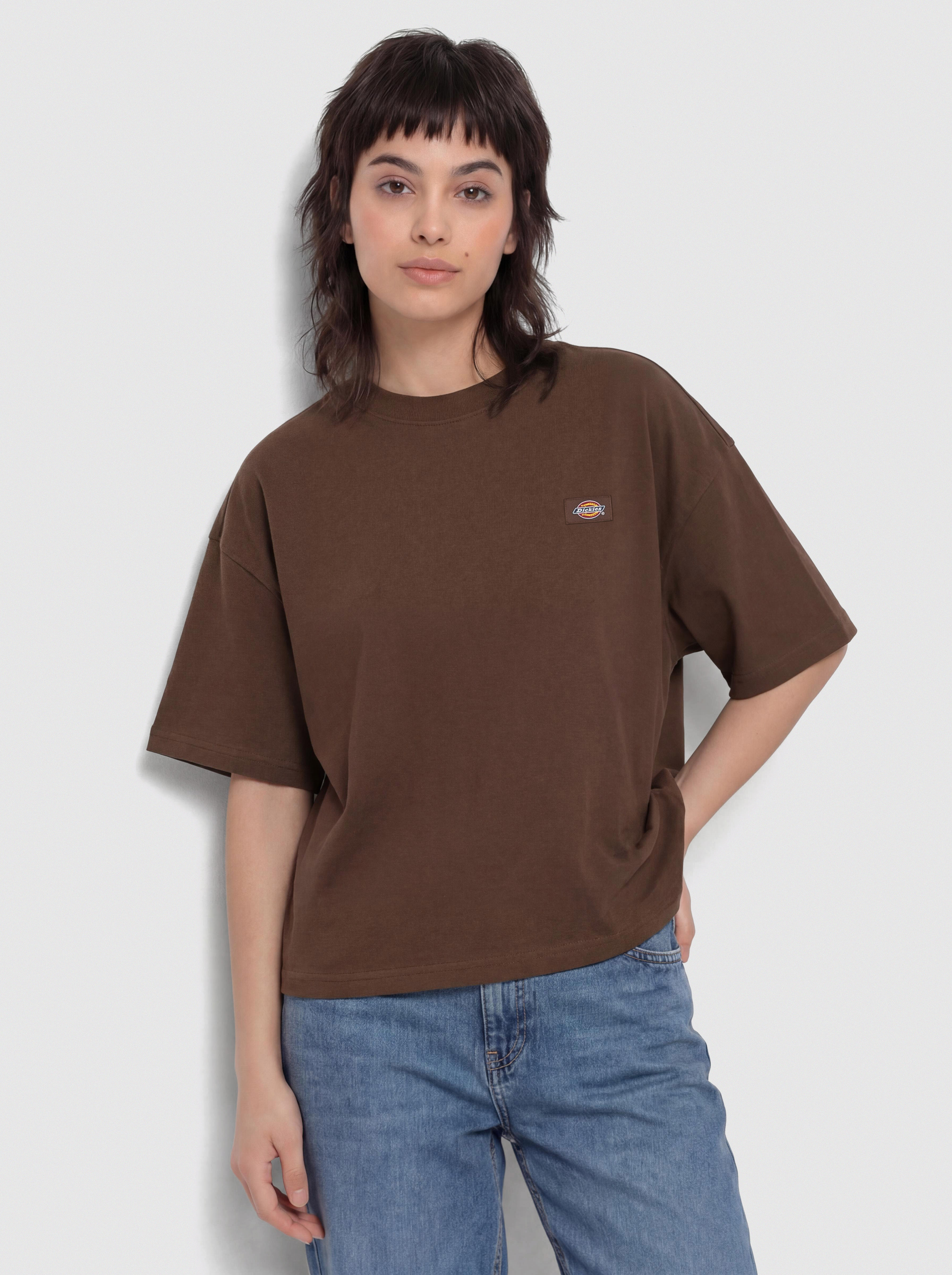 Tricou Dickies Oakport Boxy Wmn (timber brown)