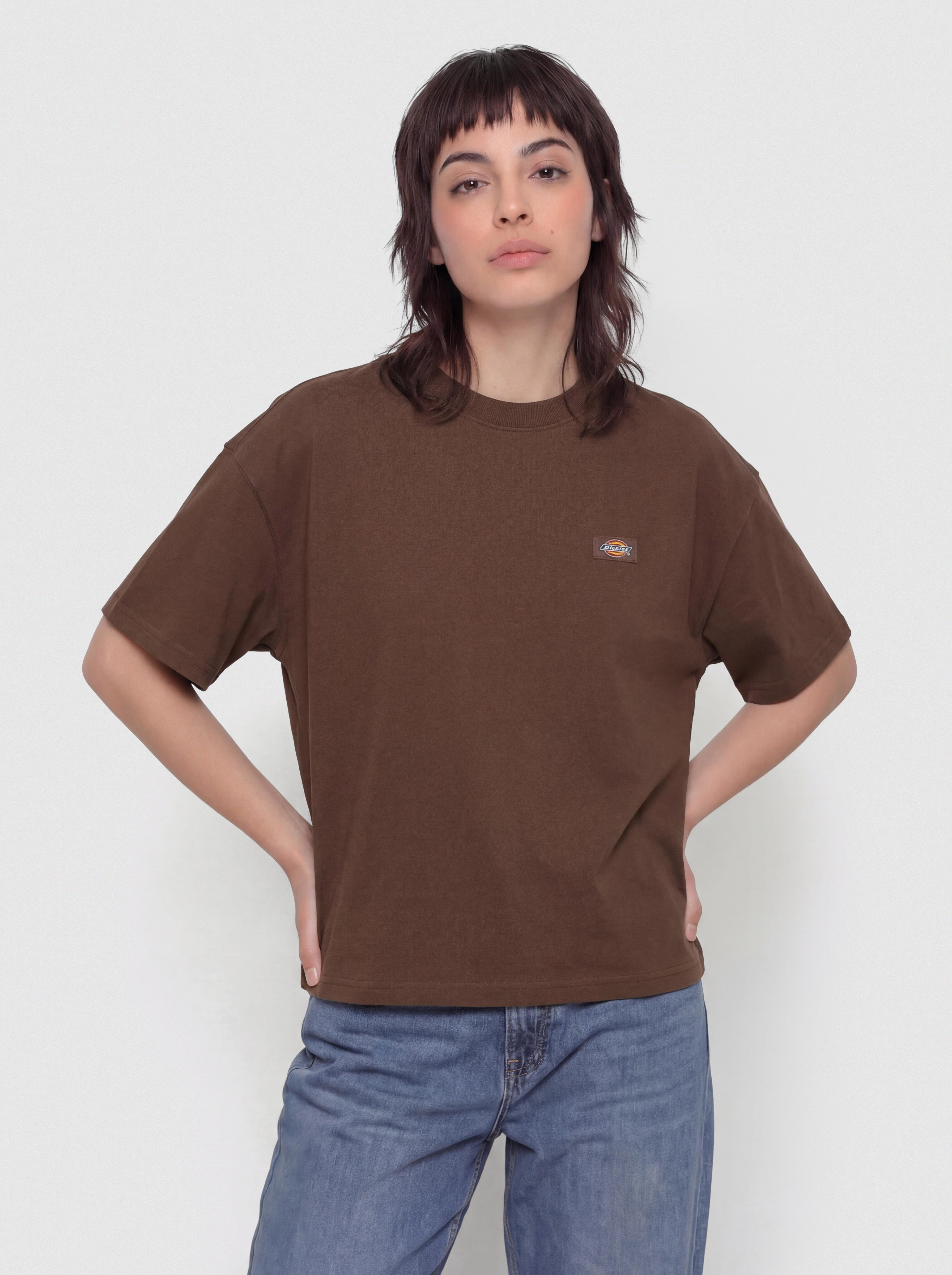 Tricou Dickies Oakport Boxy Wmn (timber brown)