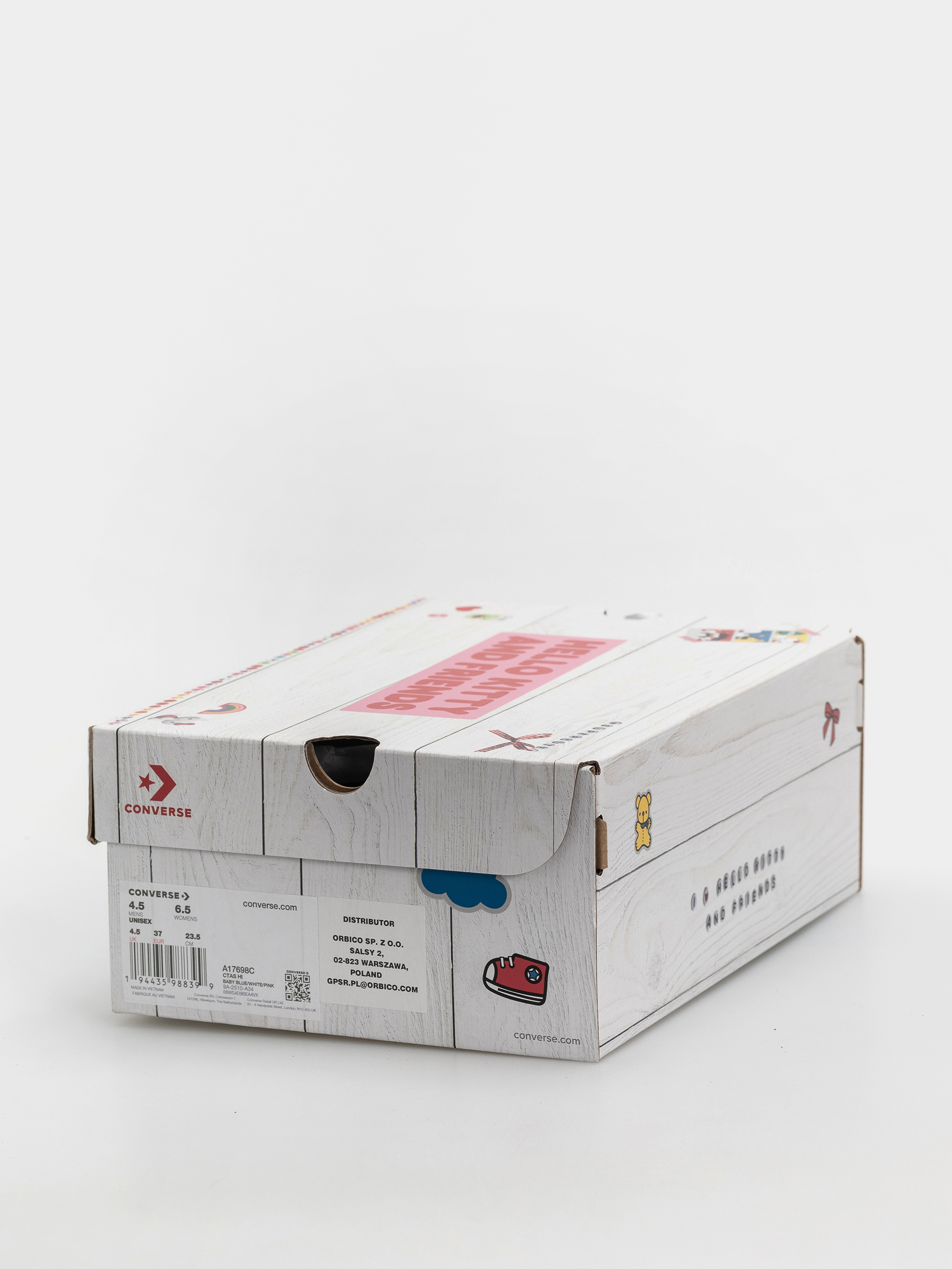 Teniși Converse Chuck Taylor All Star Hi (baby blue/white/pink)