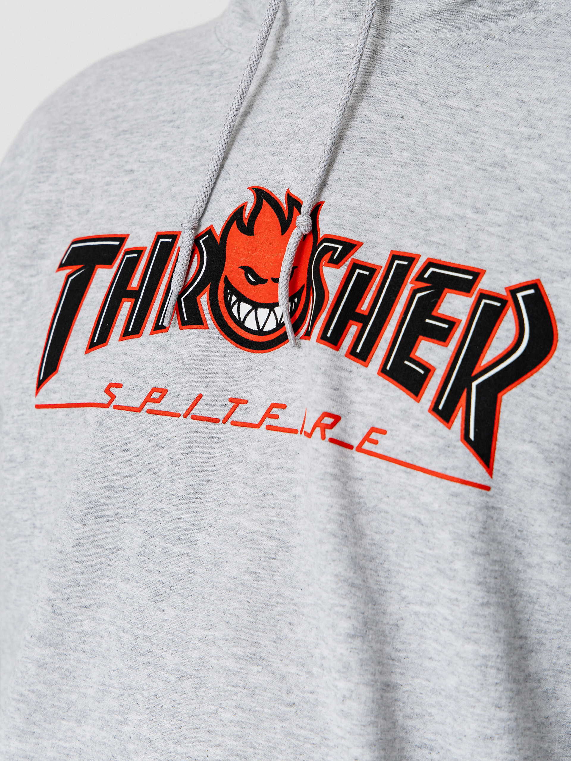 Hanorac cu glugă Thrasher x Spitfire Big Head Outline HD (ash)