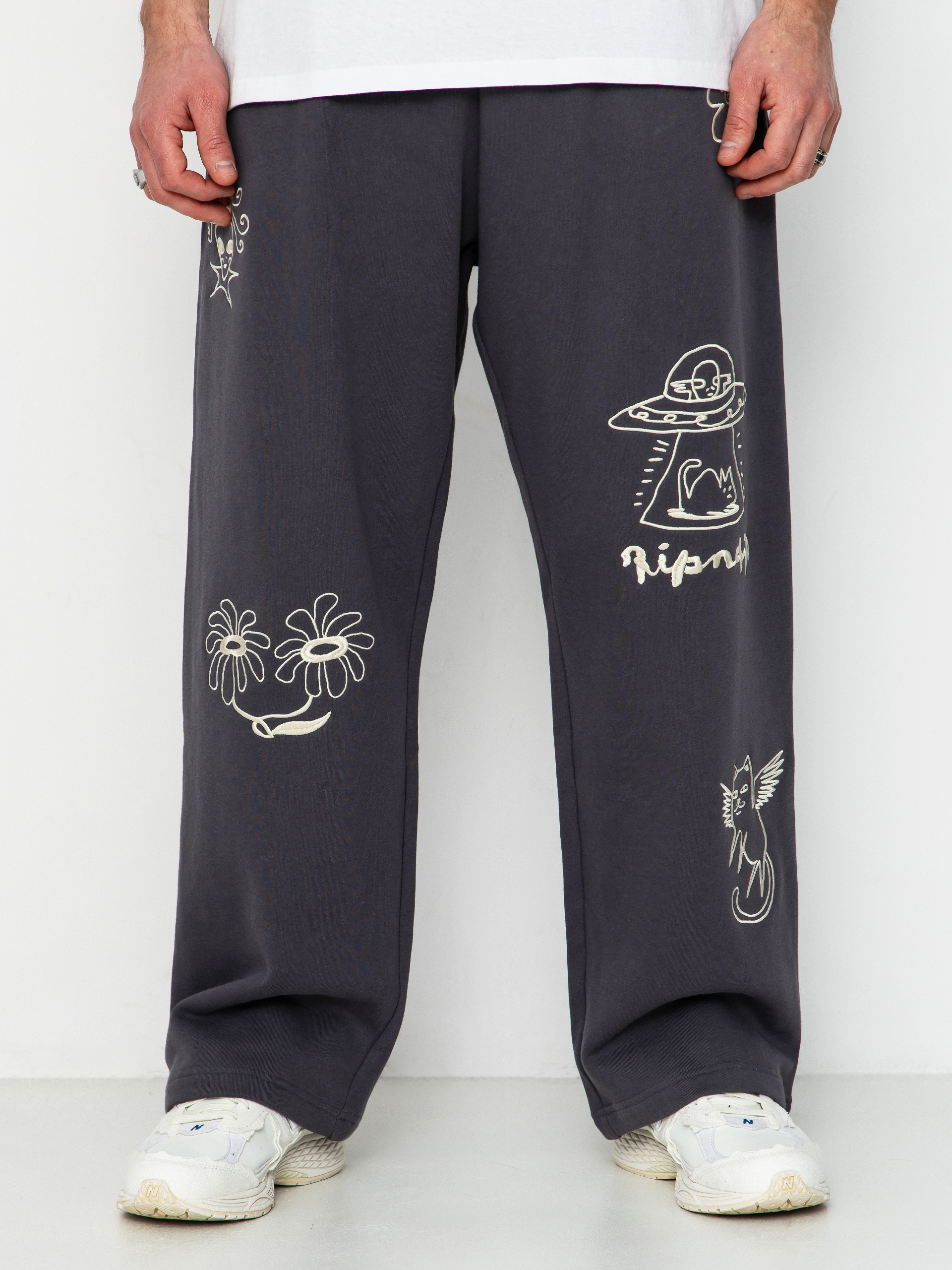 Pantaloni RipNDip Blonded Straight Leg (charcoal)