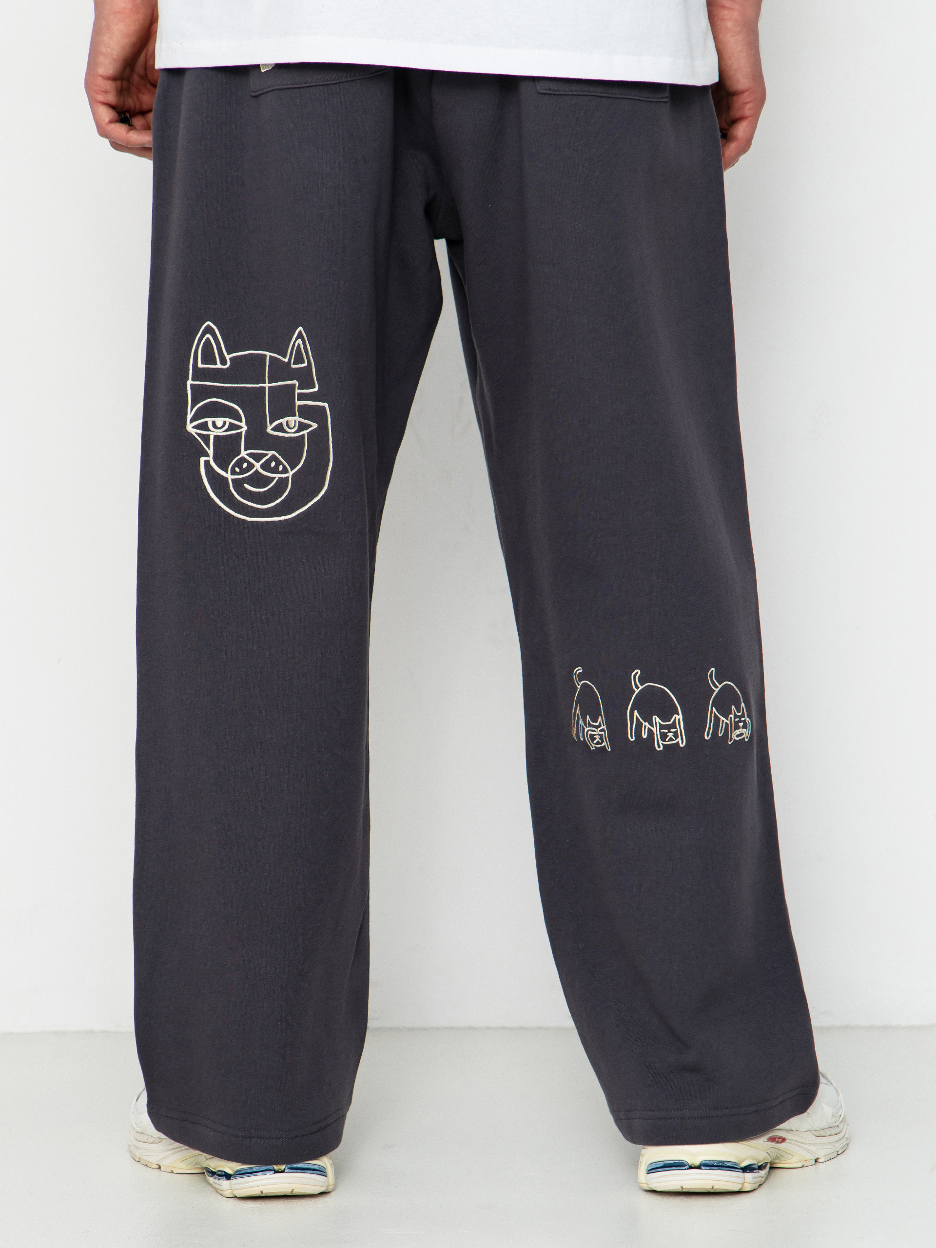 Pantaloni RipNDip Blonded Straight Leg (charcoal)